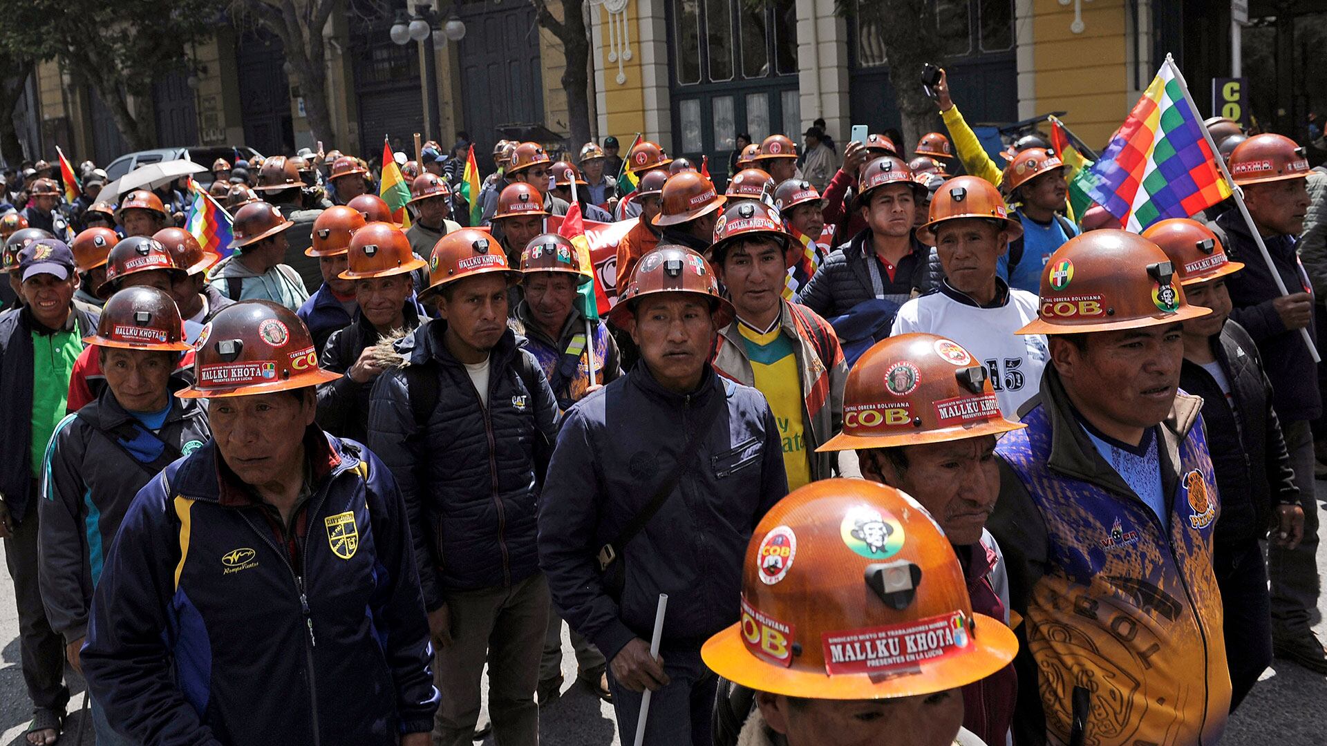 marcha en apoyo al gobierno de arce en bolivia