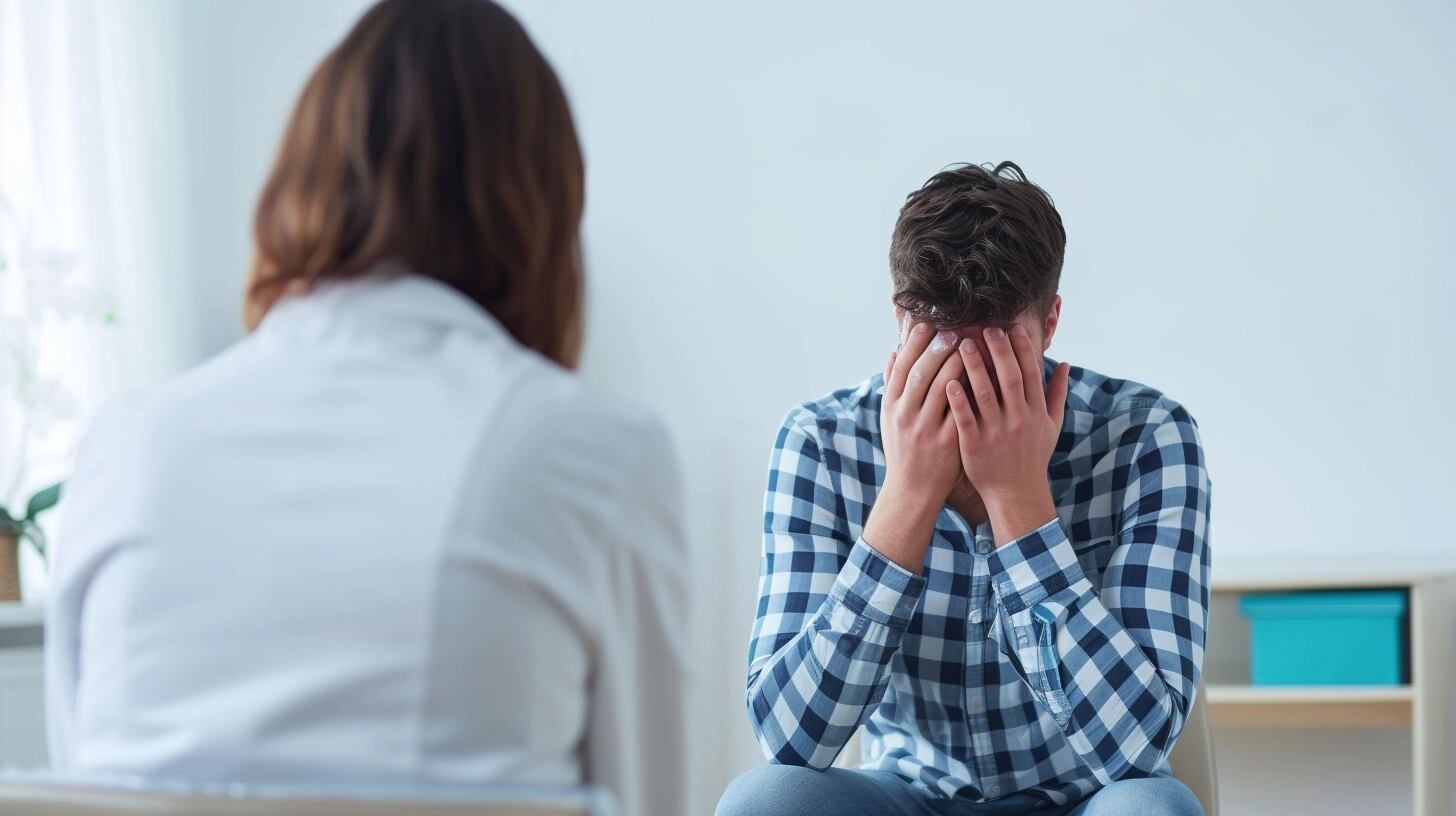 Joven adolescente sentado frente a un profesional de la salud mental, participando activamente en una sesión de terapia. Esta imagen captura la esencia del proceso terapéutico, donde la comunicación y el entendimiento mutuo son fundamentales para el desarrollo emocional y mental. (Imagen ilustrativa Infobae)