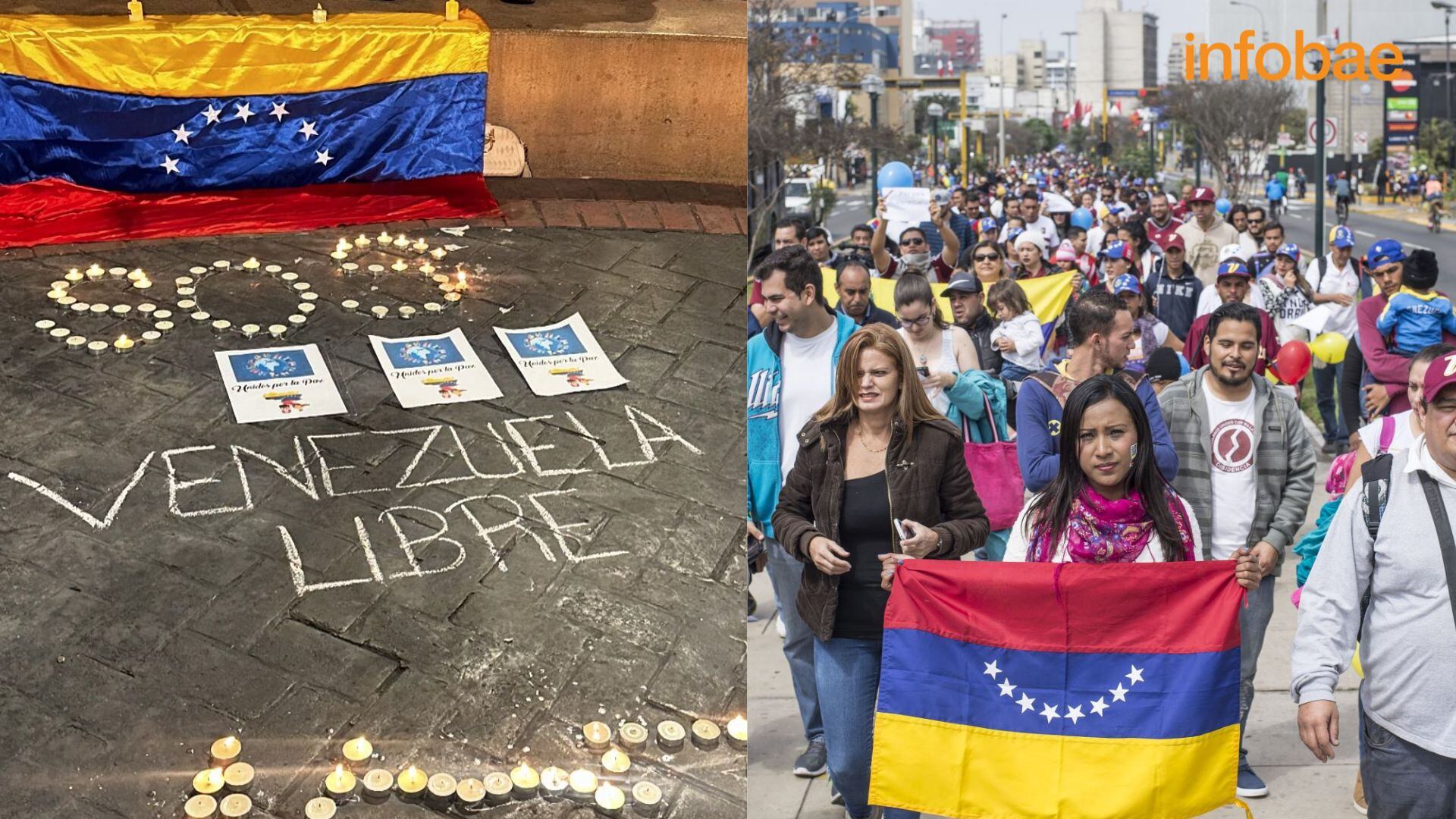 Venezolanos en Perú: así se desarrolla la marcha en la capital