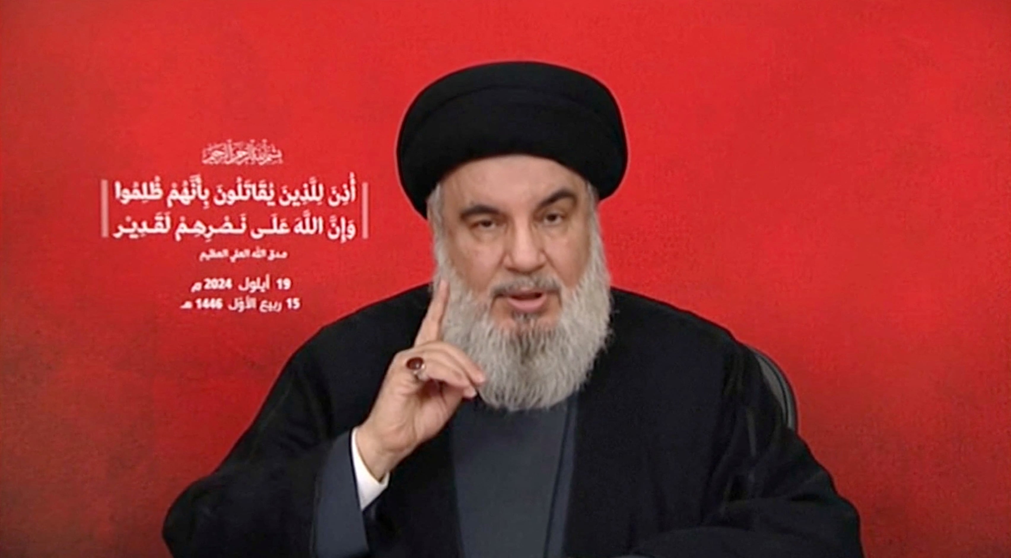 Sayyed Hassan Nasrallah, líder de Hezbollah (Al-Manar TV via REUTERS)