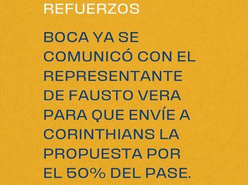 Boca se comunicó con Fausto Vera