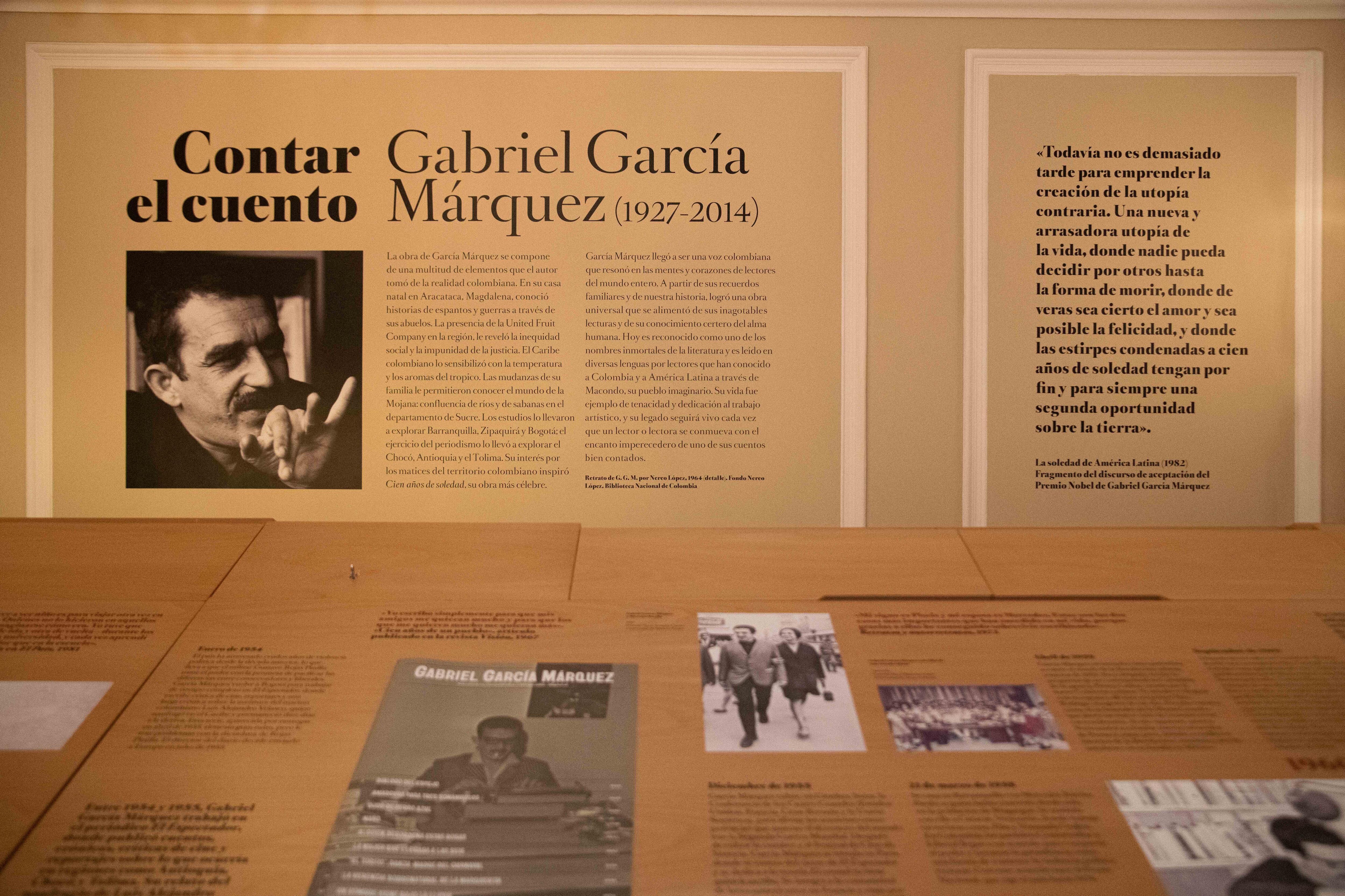 En la sala hay exhibidas 20 ediciones distintas de Cien años de soledad - crédito Presidencia