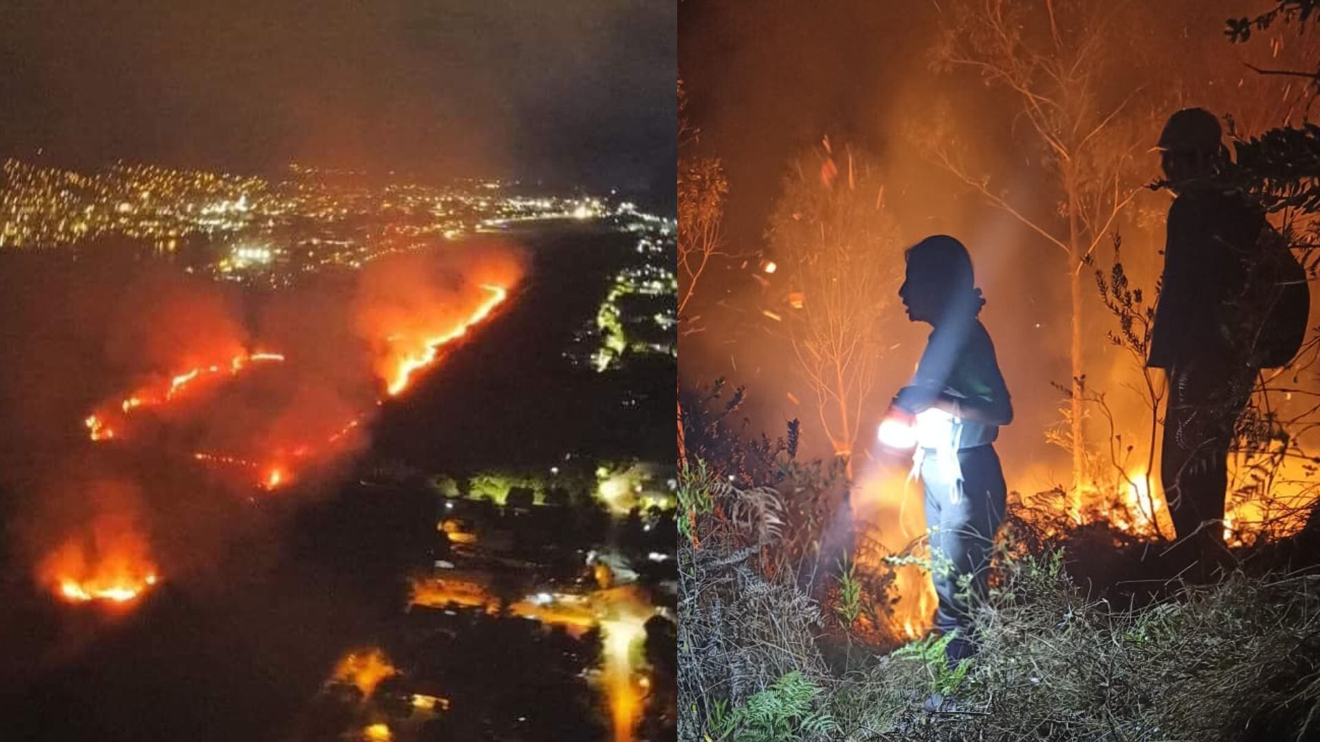 En dos puntos de la ciudad de Chachapoyas se registró incendios forestales que duraron más de 24 horas