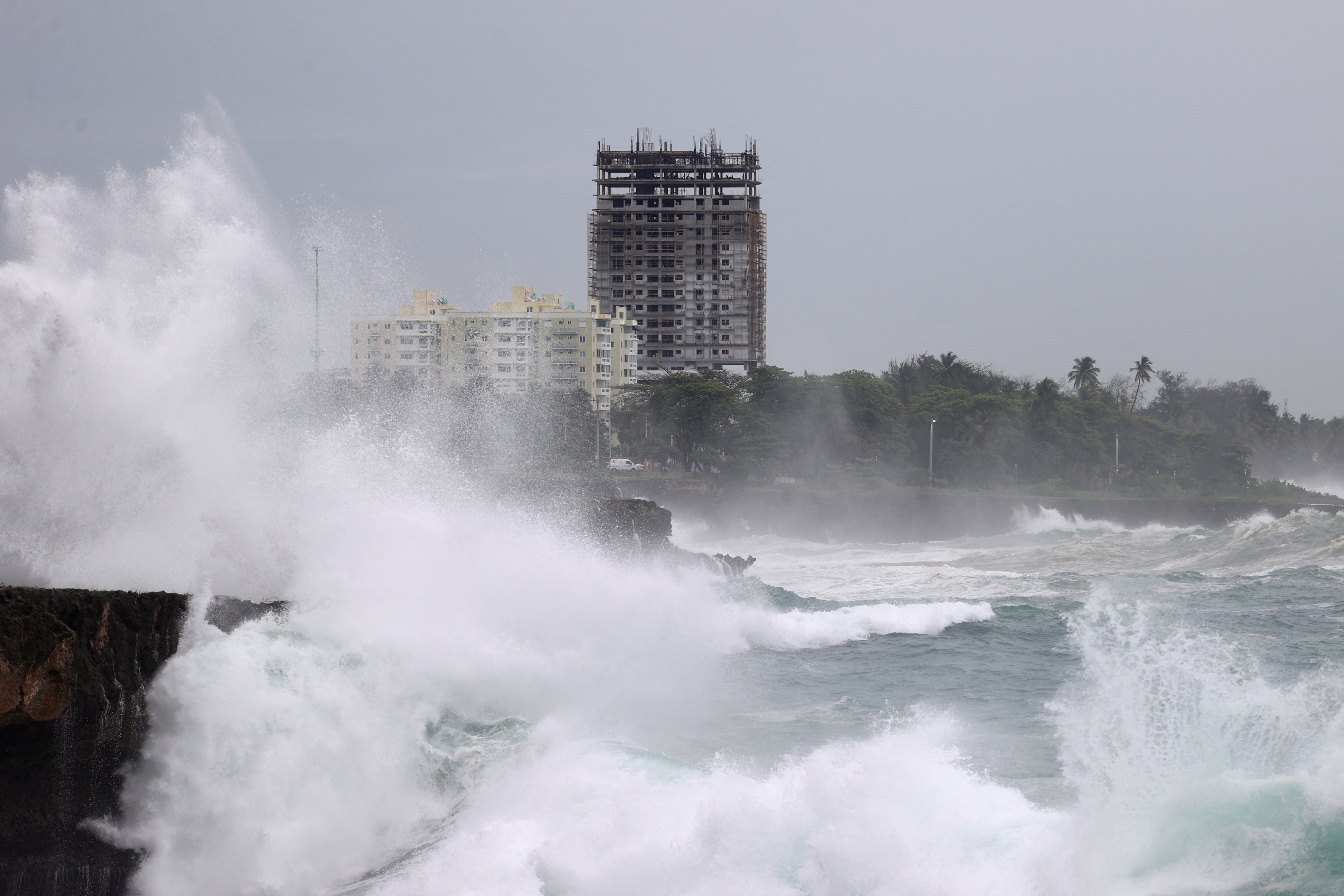 Así se ve el huracán Beryl en costas de República Dominicana. REUTERS/Erika Santelices