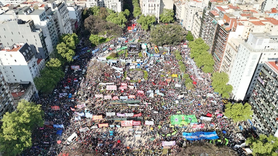 Marcha universitaria - Drone