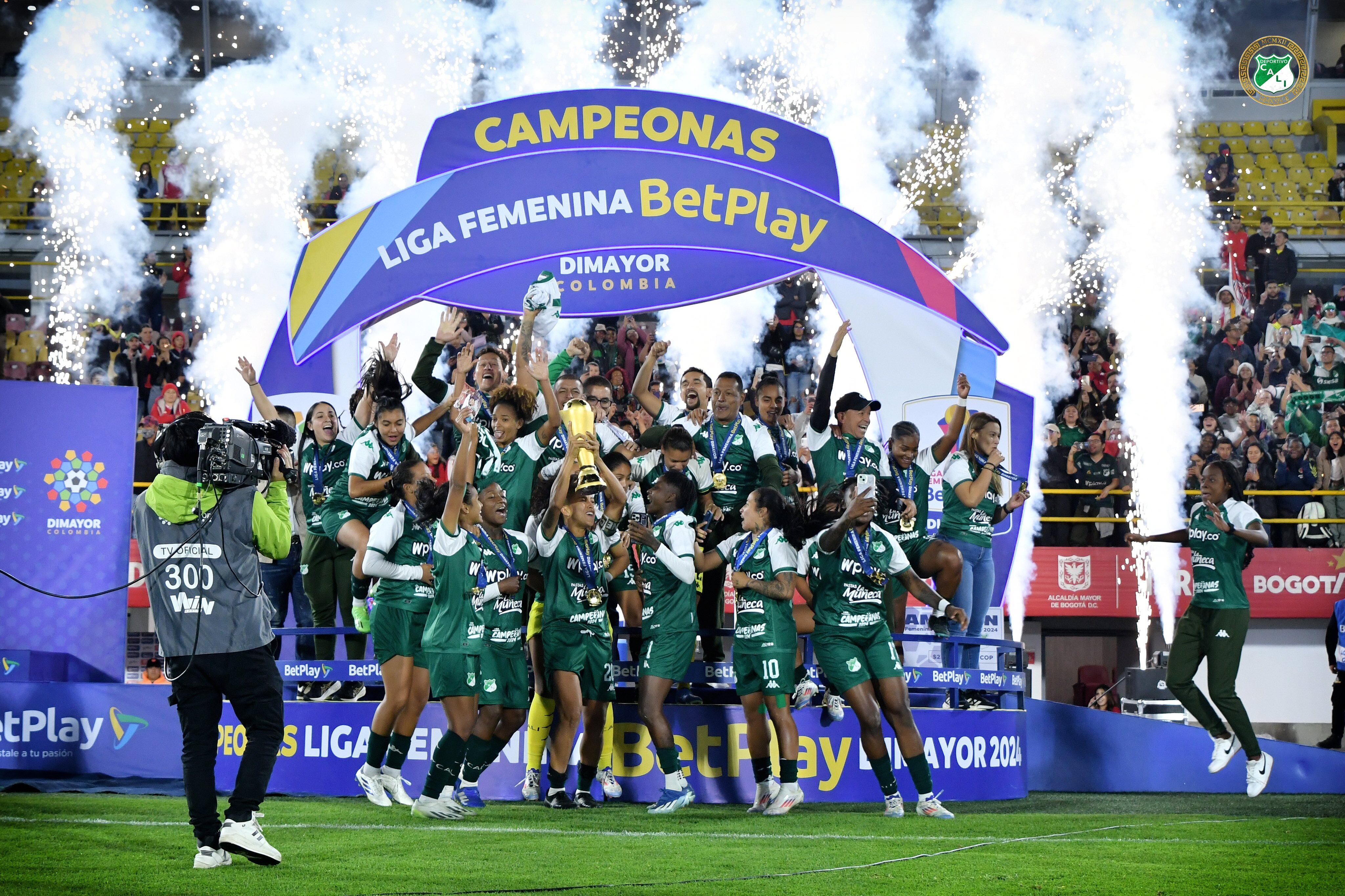 Este fue el momento donde la escuadra azucarera alza su segundo título en el fútbol profesional femenino-crédito @CaliFemenino/X