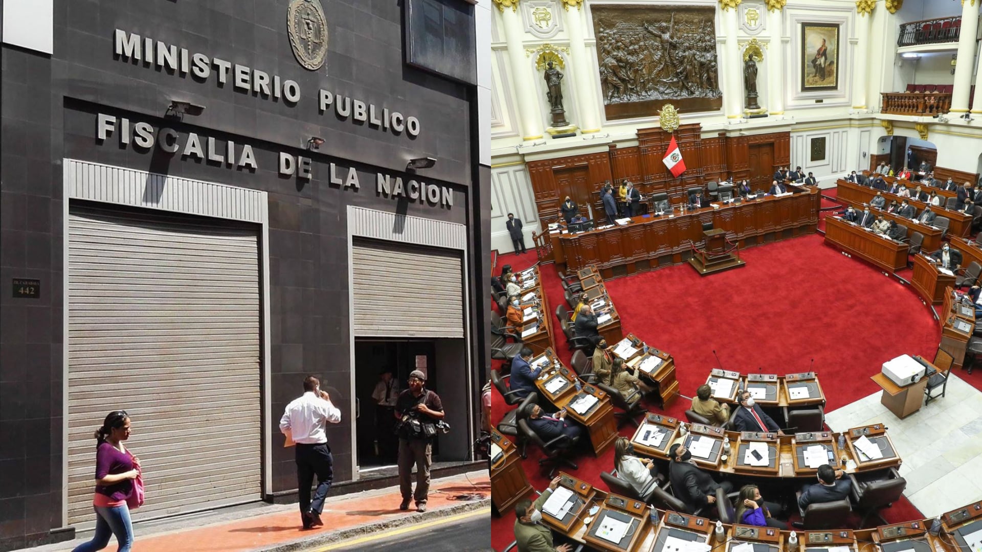 Congreso y Ministerio Público. (Fotocomposición Infobae Perú/ Andina)