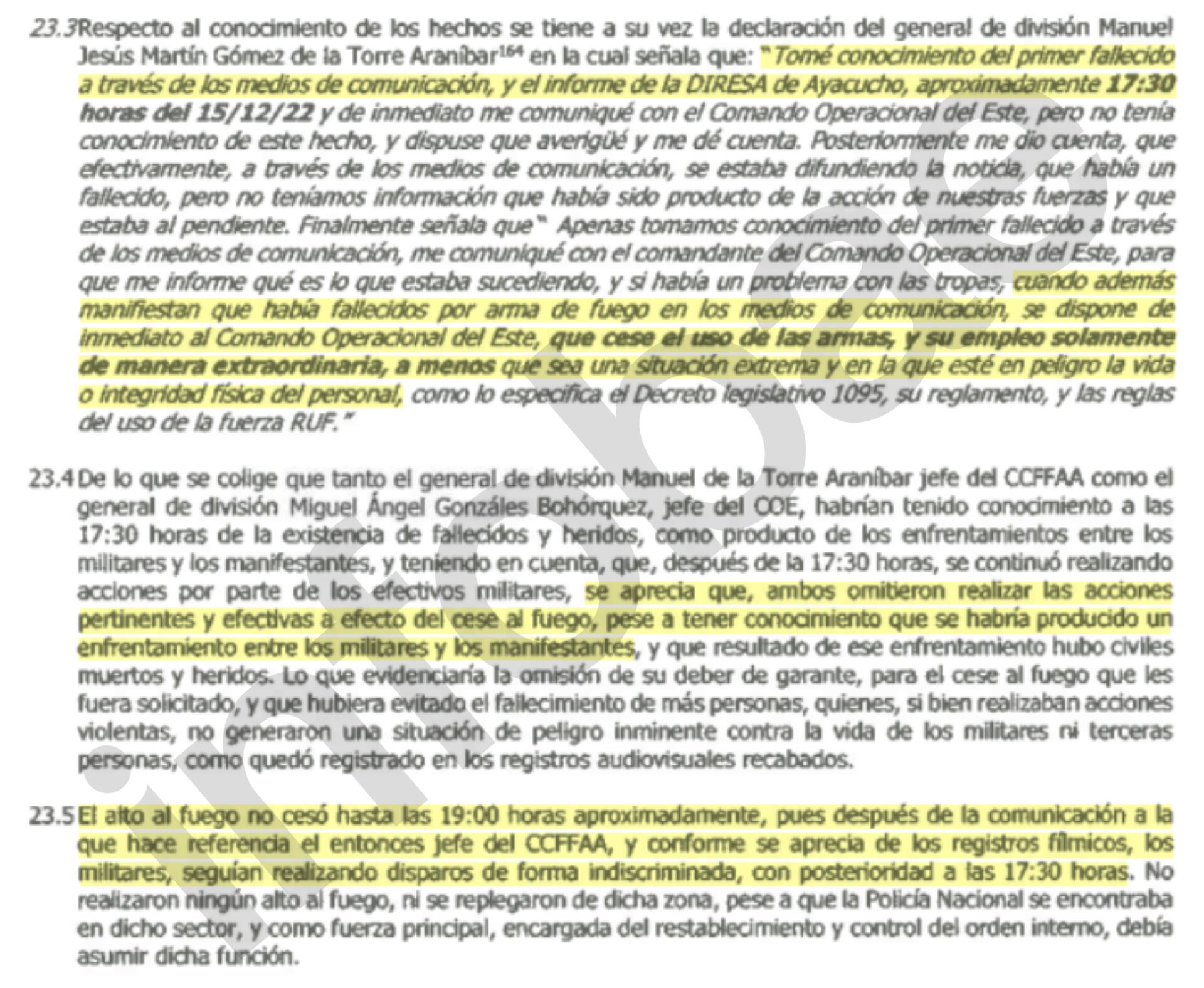 Implicación lapidaria. Fiscalía resuelve que pese a acotaciones del exjefe del Comando Conjunto de las Fuerzas Armadas. Infobae Perú.