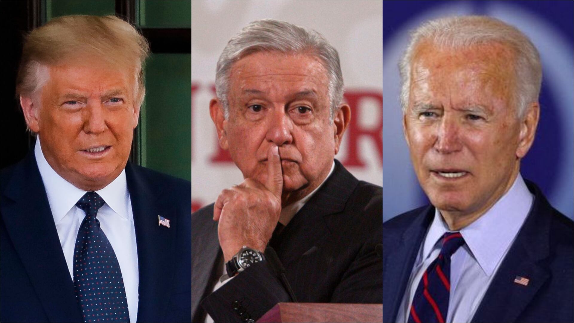 AMLO, Trump y Biden