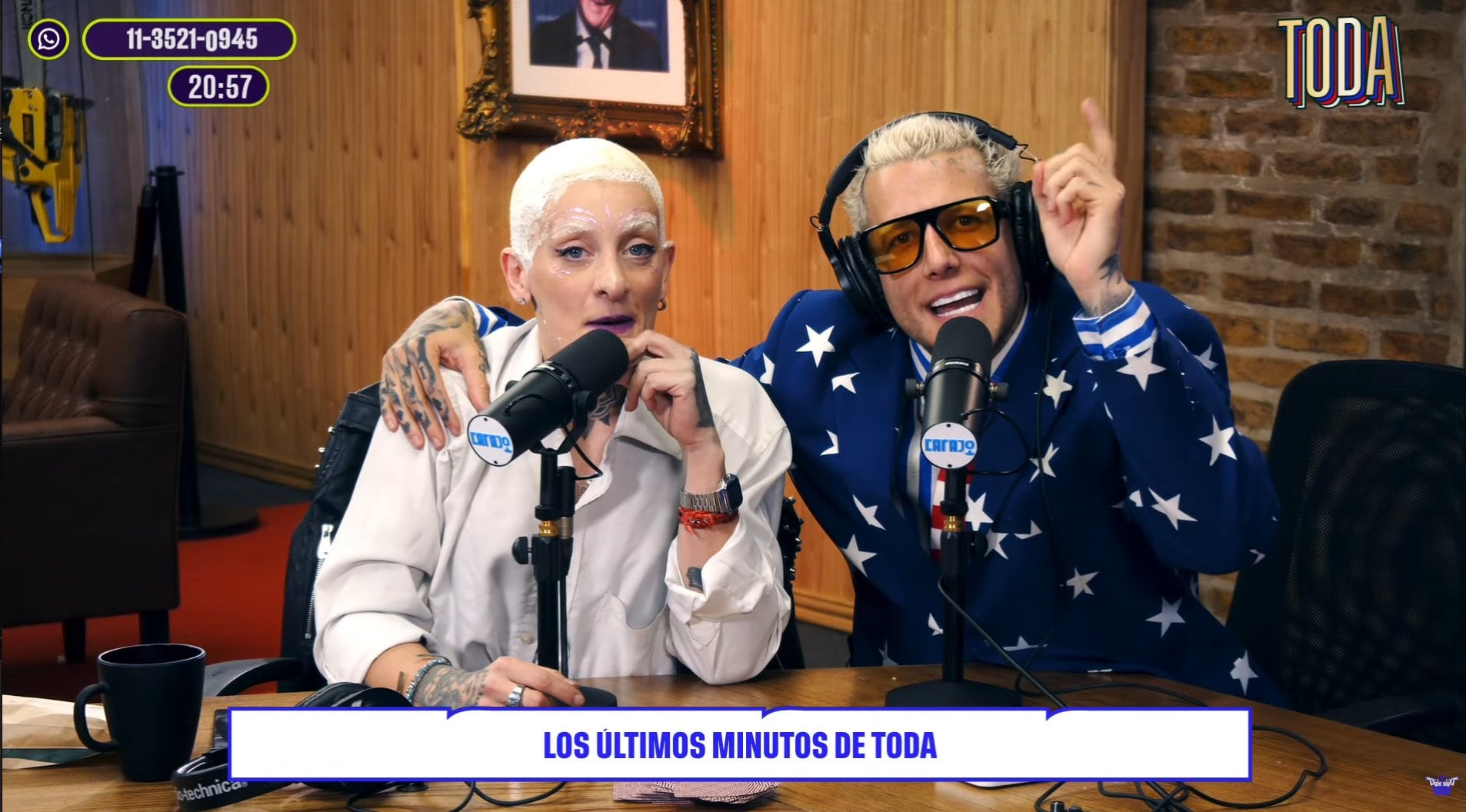 En el final de su programa "Toda", Alex Caniggia agradeció al público por su apoyo