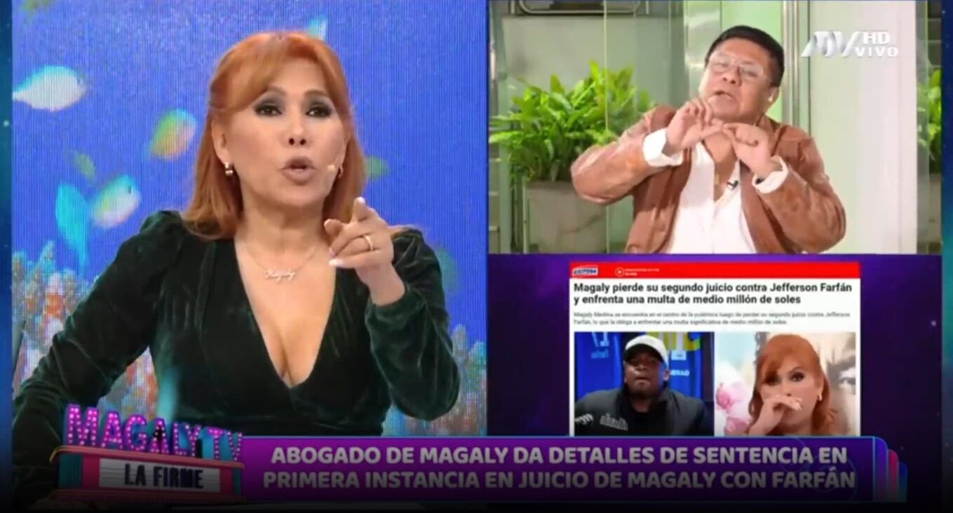 Magaly Medina aclara fallo a favor de Jefferson Farfán, y niega derrota: “Es solo primera instancia”. (Captura: Magaly TV La Firme)