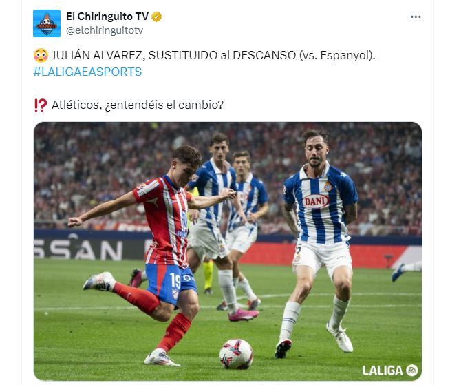 memes cambio simeone julián álvarez