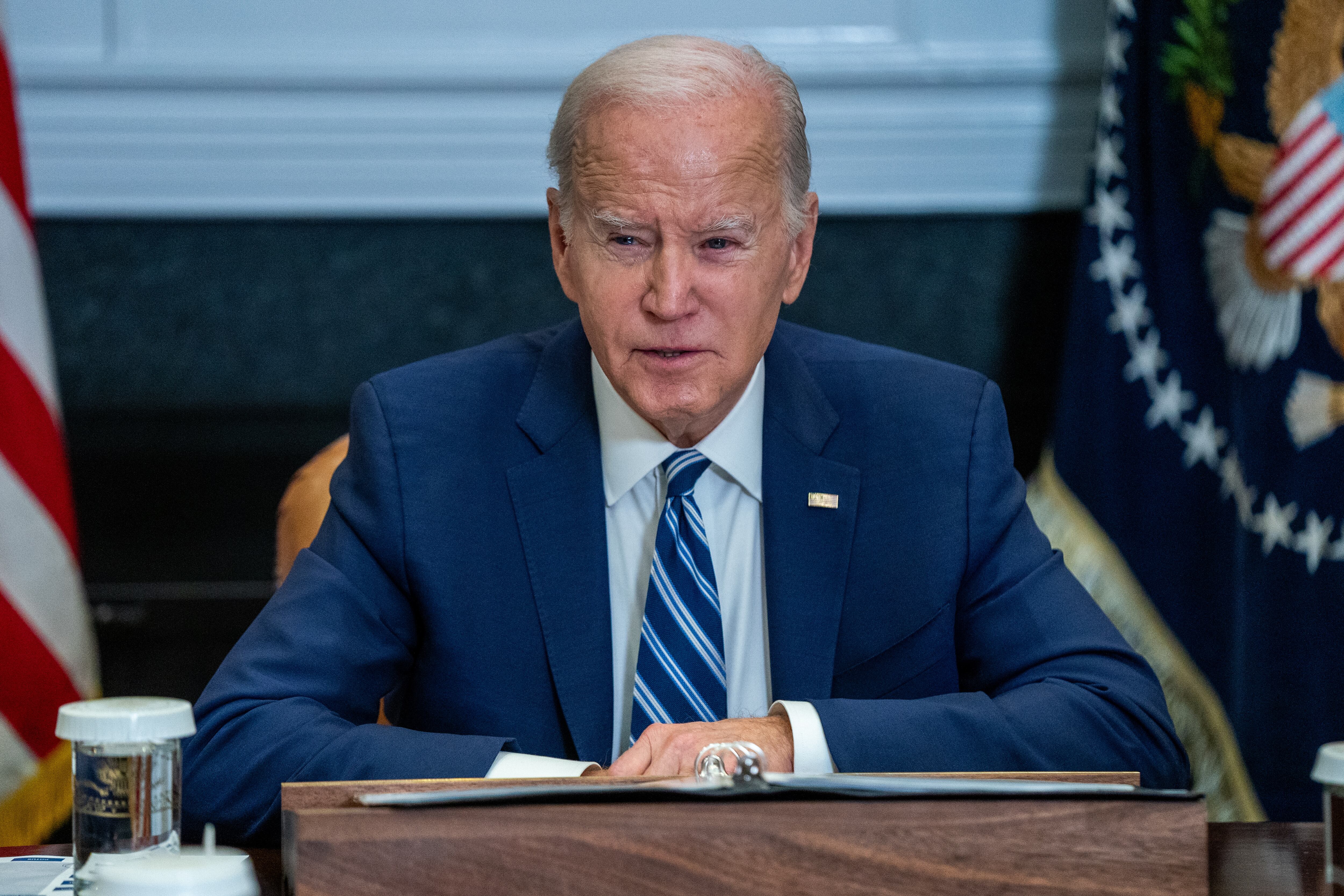 La Administración Biden ha insistido este jueves en que la solución de dos estados es la única forma de lograr la paz en Oriente Próximo 
(EFE/EPA/Shawn Thew/Pool)