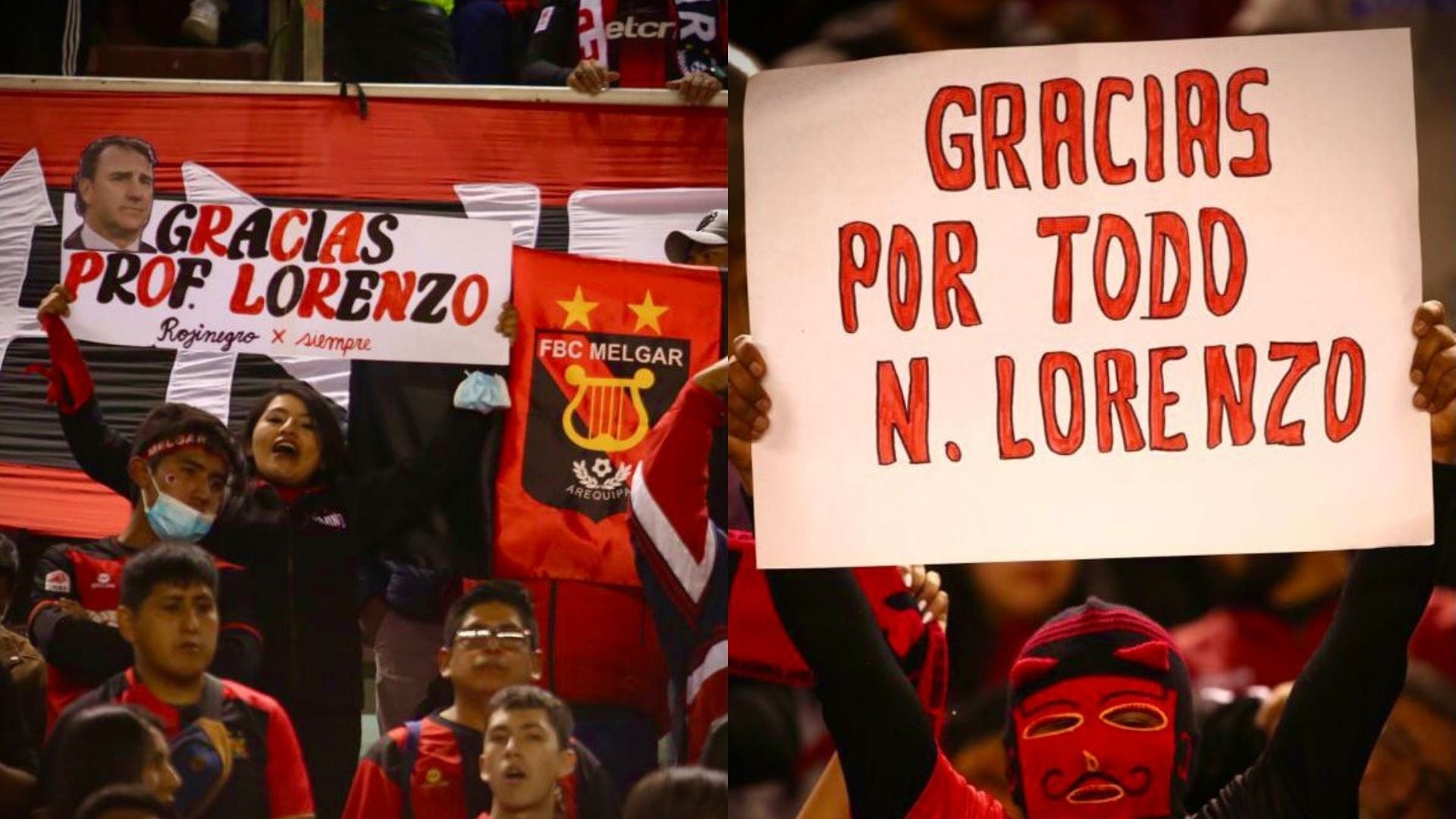 Hinchas de Melgar agradecieron a Néstor Lorenzo antes de partir a la selección de Colombia.