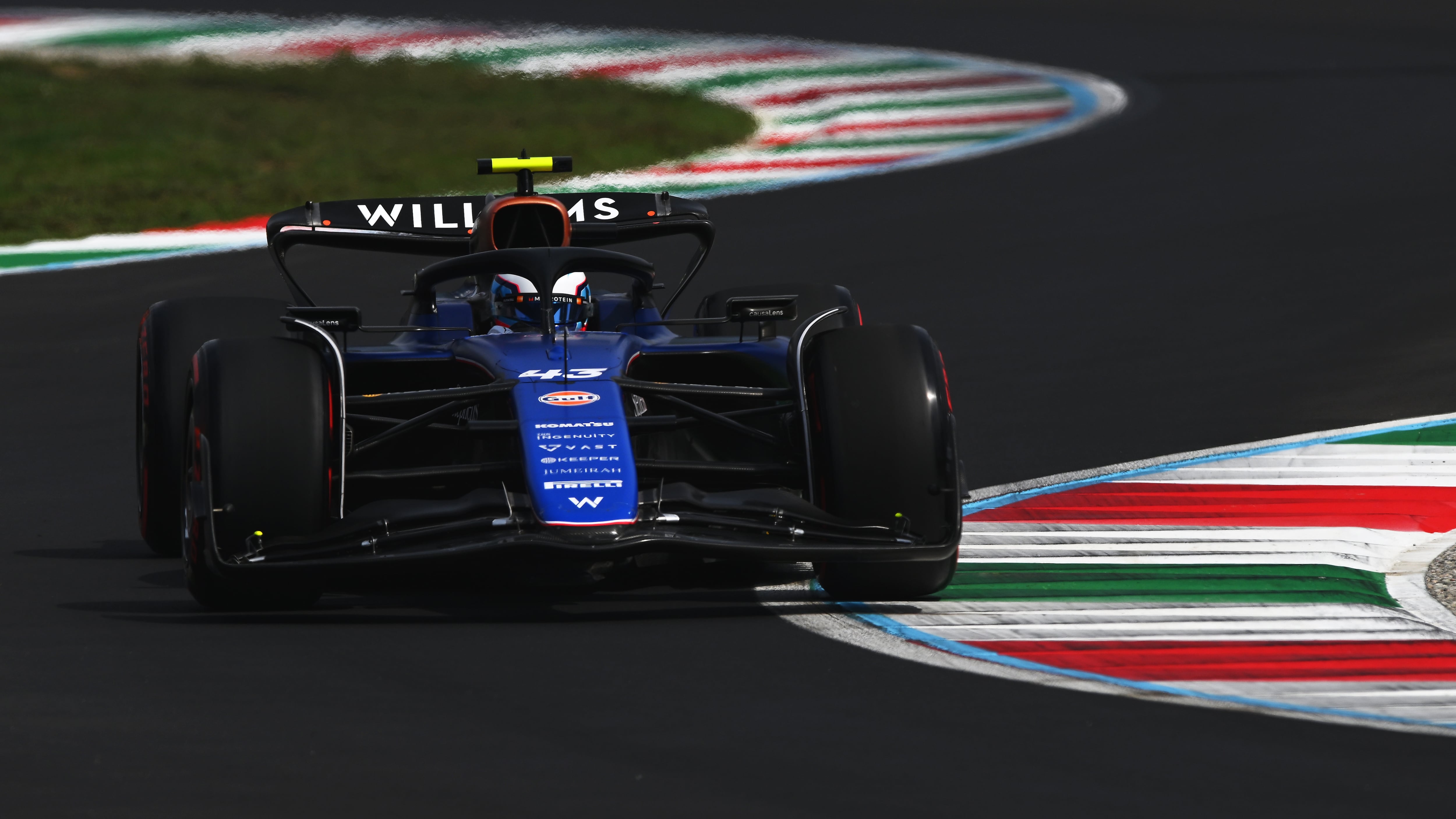 franco colapinto monza F1MONZA, ITALY - AUGUST 31: Franco Colapinto of Argentina driving the (43) Williams FW46 Mercedes on track during final practice ahead of the F1 Grand Prix of Italy at Autodromo Nazionale Monza on August 31, 2024 in Monza, Italy. (Photo by Rudy Carezzevoli/Getty Images)