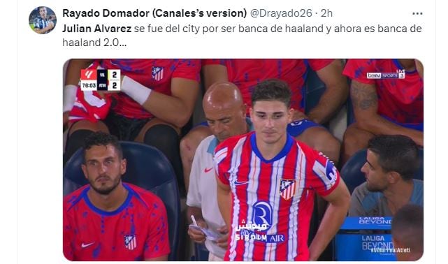 memes julián álvarez debut atlético de madrid