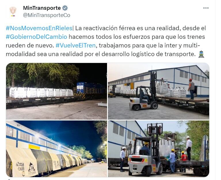 El Ministerio de Transporte anunció la millonaria inversión que viene para los trenes en Colombia - crédito @MintransporteCo/X