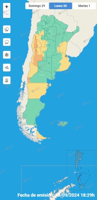 Alerta amarilla por tormentas fuertes en CABA y la provincia