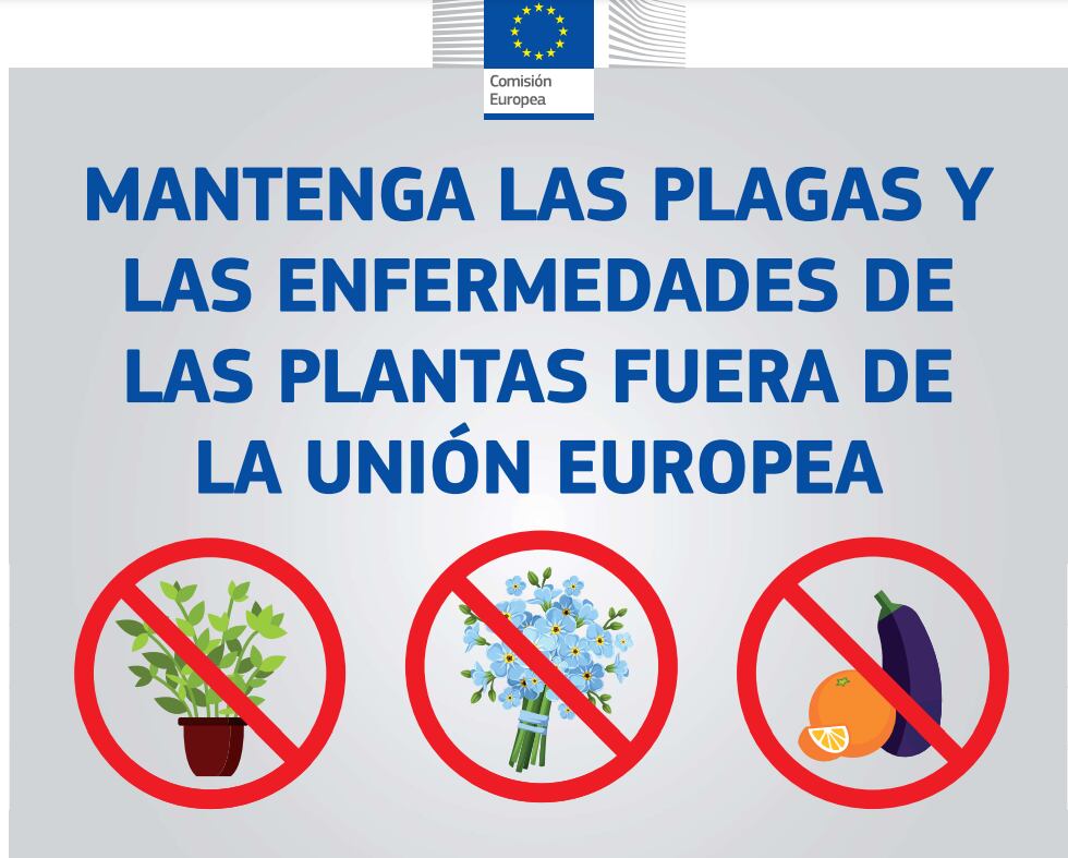 Cartel de la Comisión Europea sobre las restricciones de los vegetales