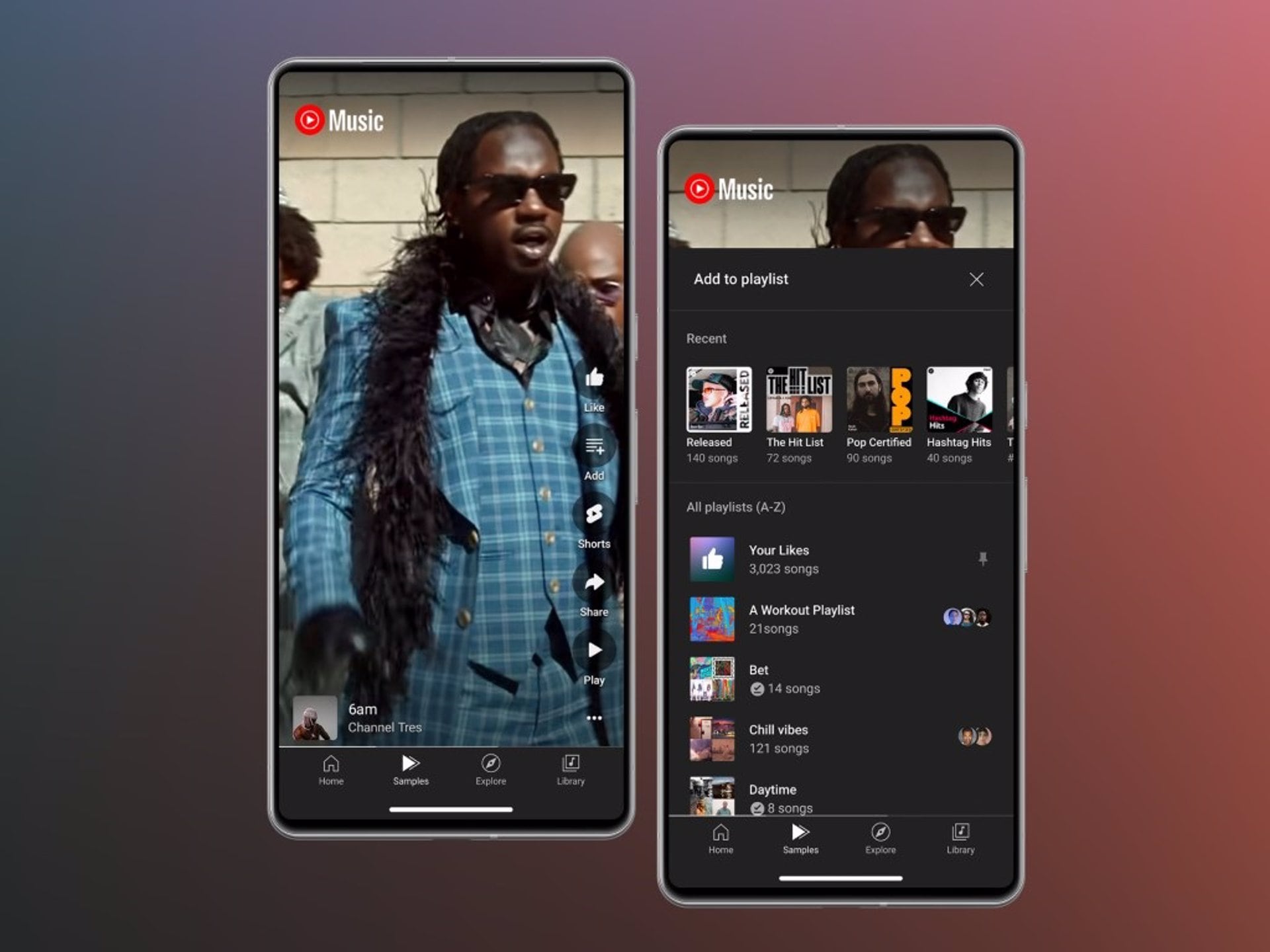 YouTube Music lleva Samples a las páginas de los artistas para ayudar a descubrir su música