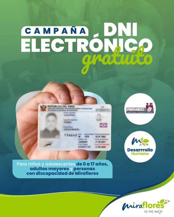 Municipalidad de Miraflores organiza campaña de DNI