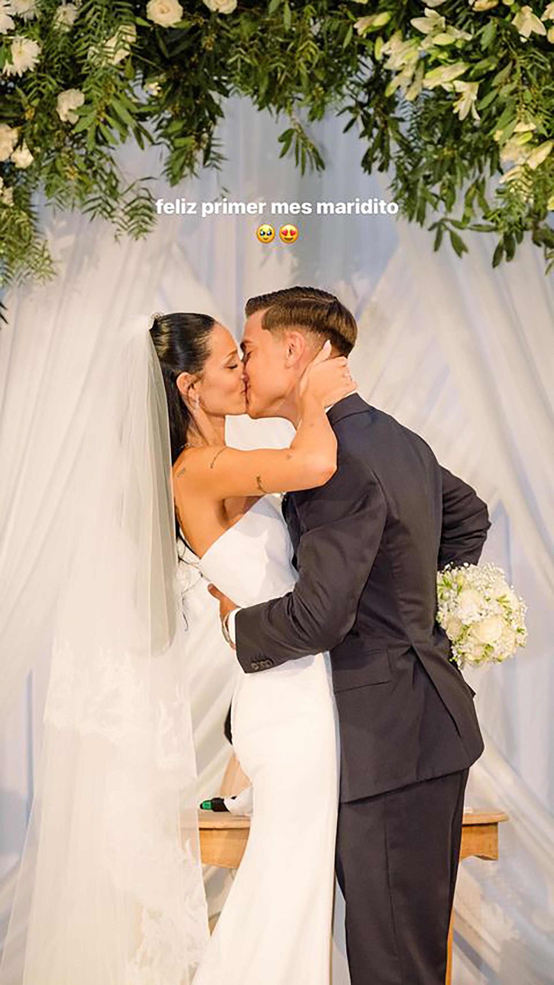 El primer mes de aniversario del casamiento de Oriana y Dybala