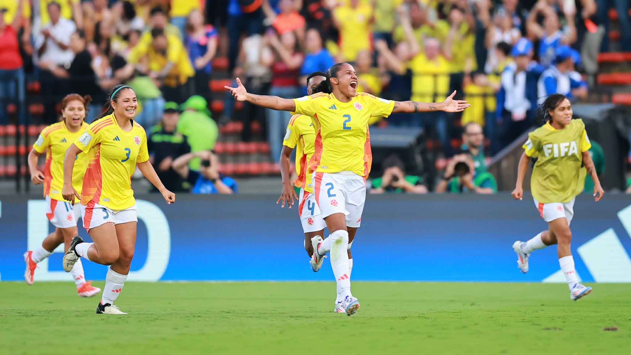 Mary José Álvarez abrió el marcador para Colombia ante México en el Mundial Femenino Sub-20 - crédito @FIFAWWC/X