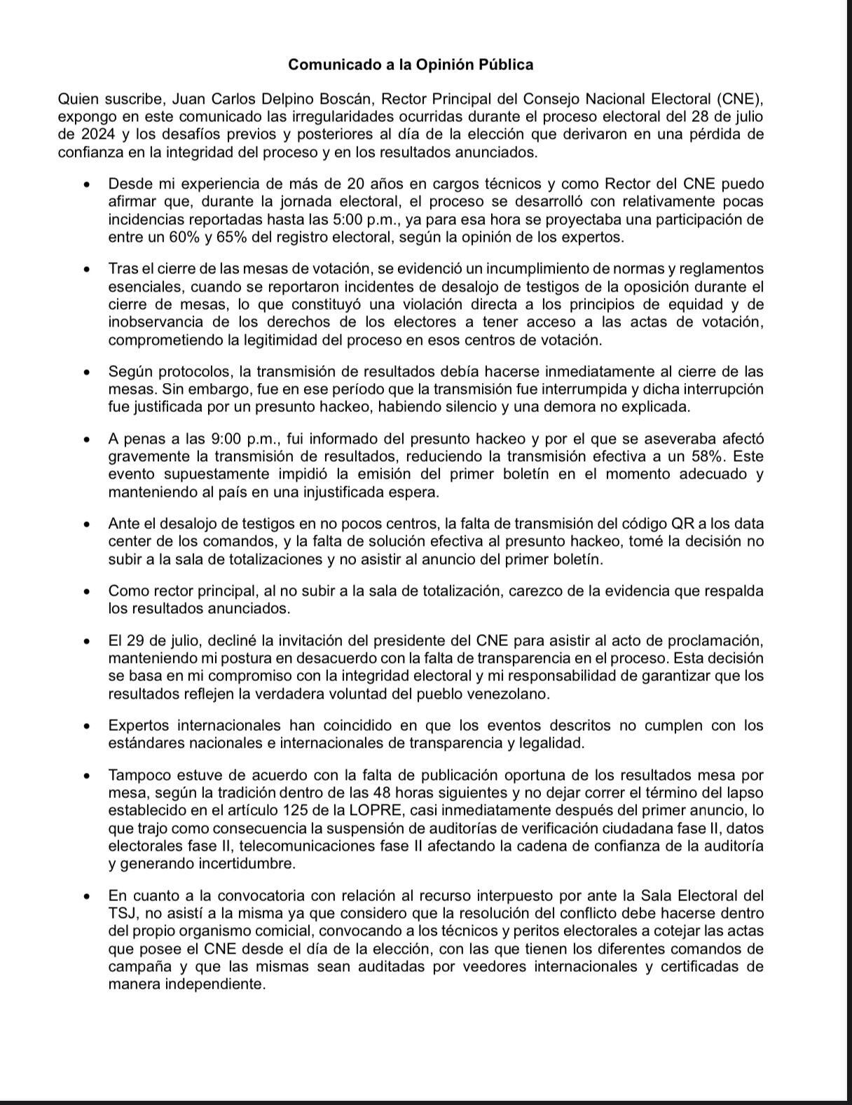 Comunicado Juan C Delpino