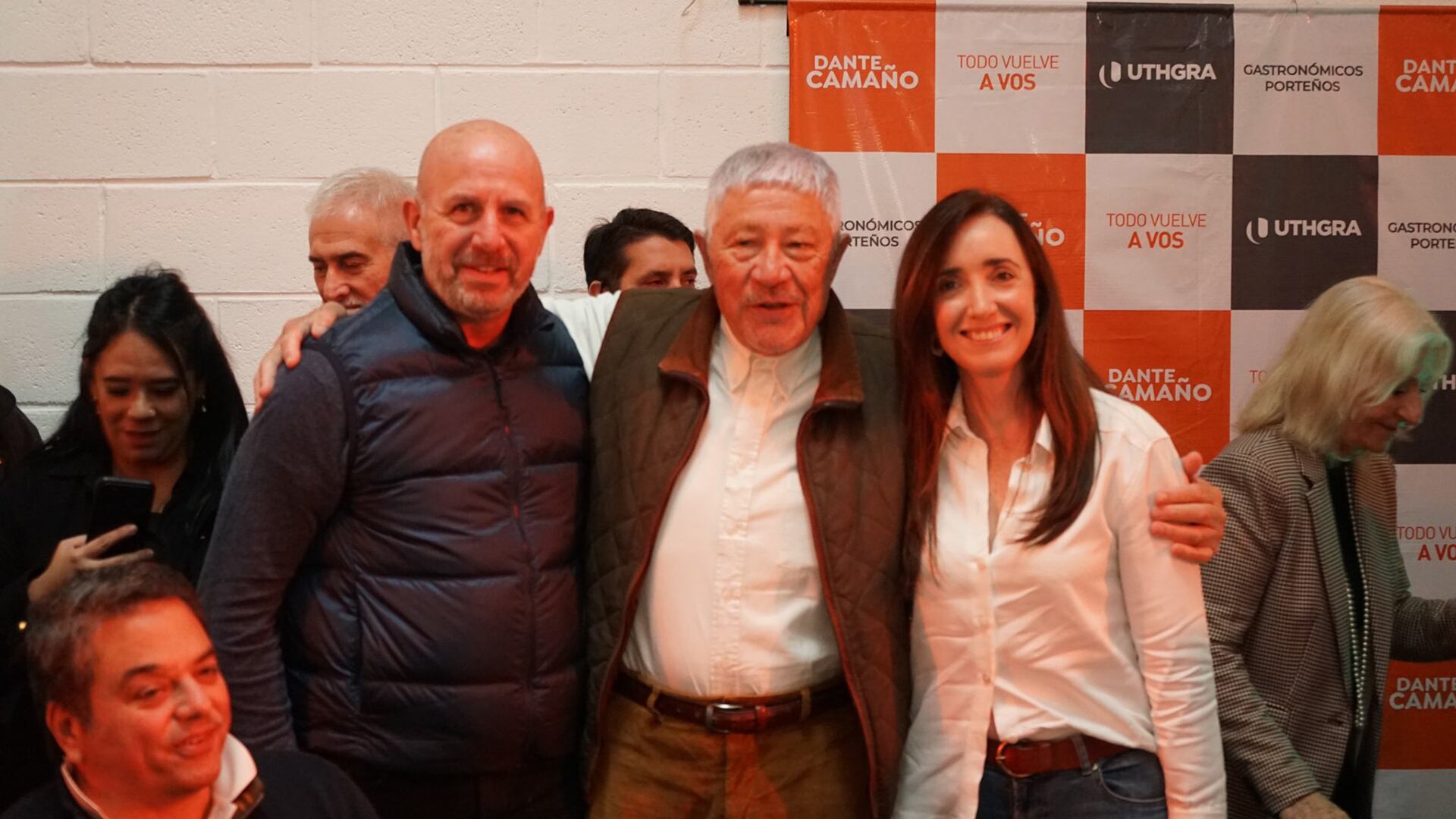 Waldo Wolff, Dante Camaño y Victoria Villarruel