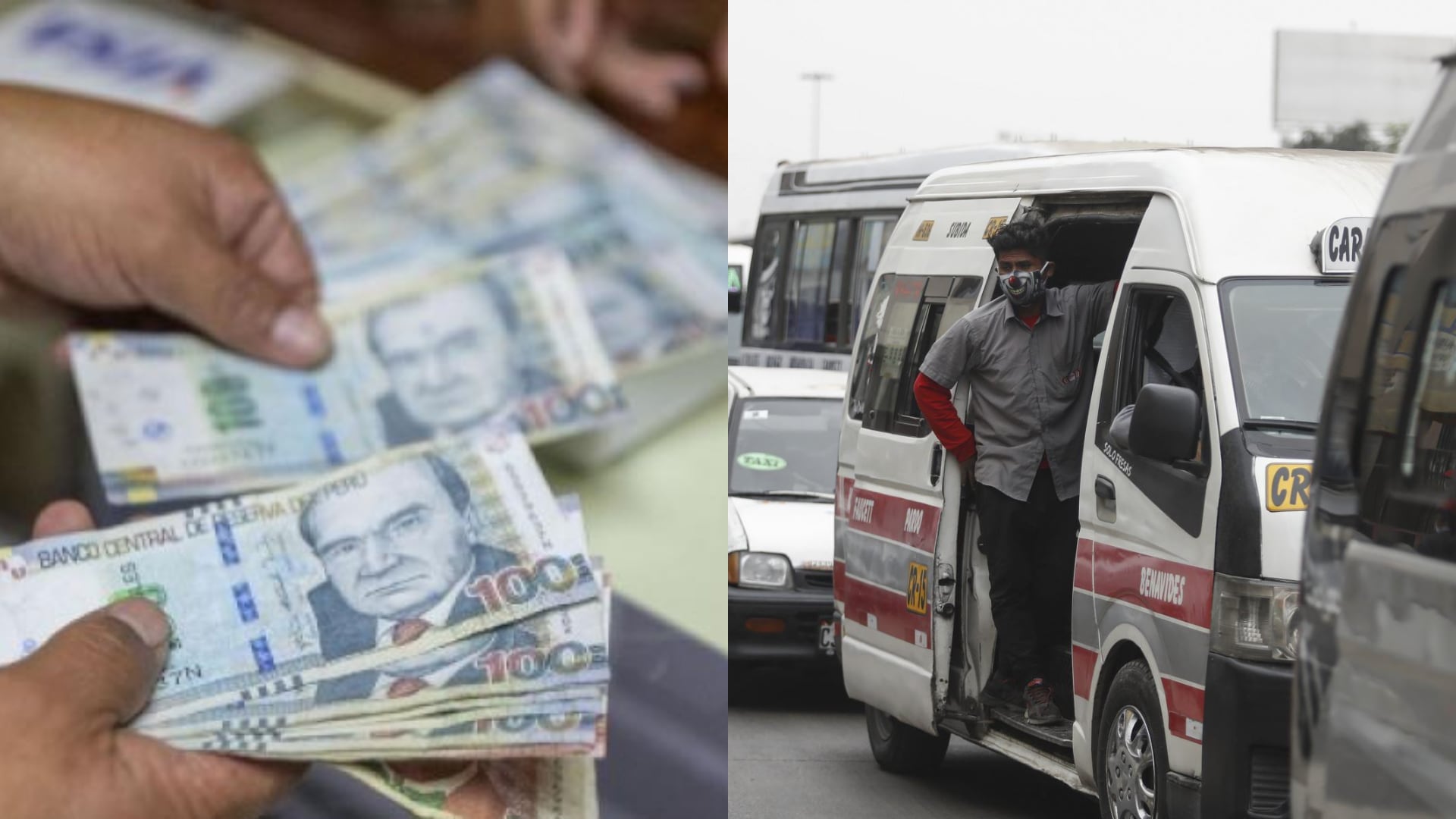 Agricultor olvidó mochila con dinero en combi. (Fotocomposición Infobae Perú/ Andina)