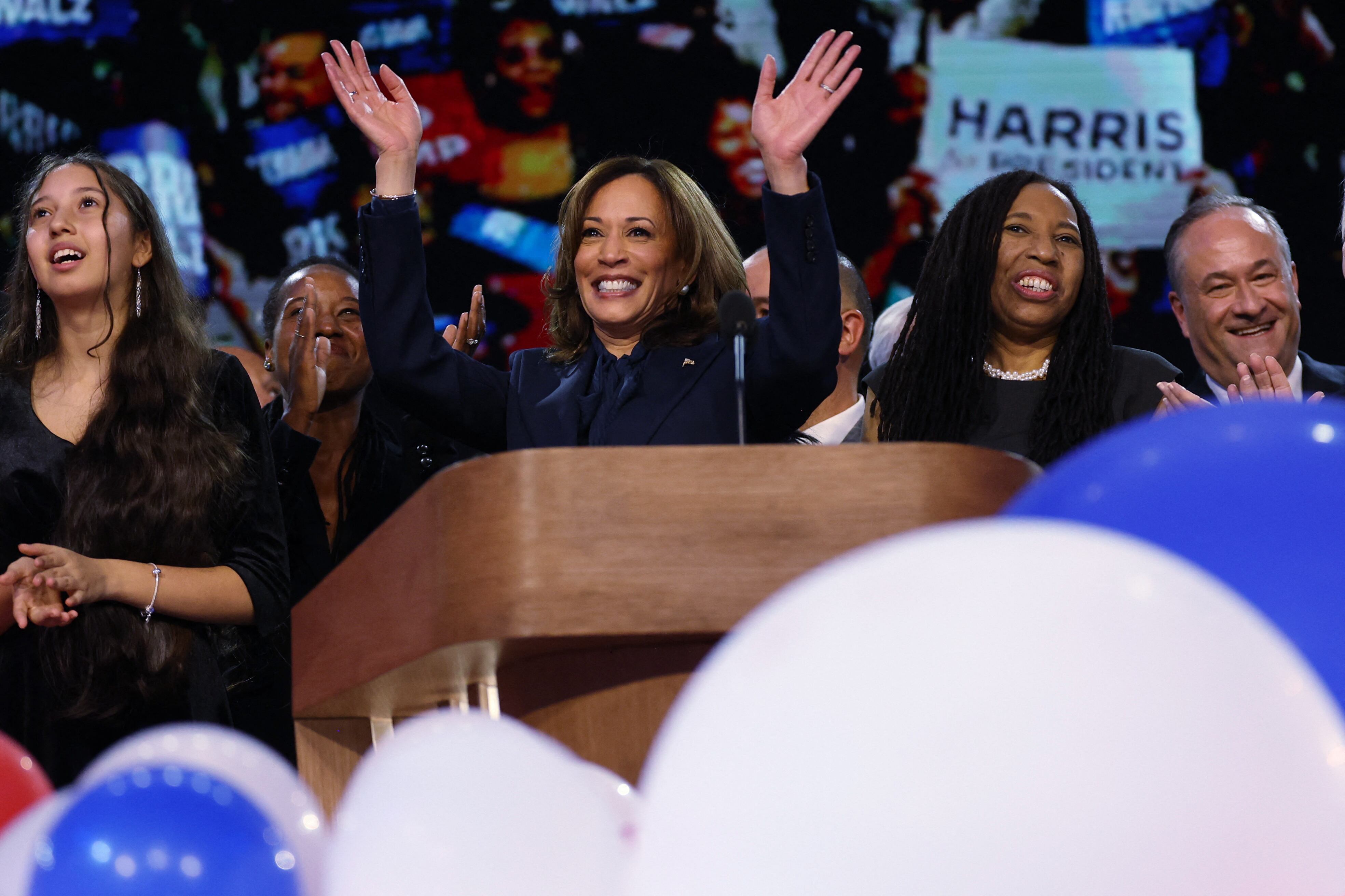 Kamala Harris, candidata presidencial demócrata y vicepresidenta estadounidense (REUTERS/Kevin Wurm)