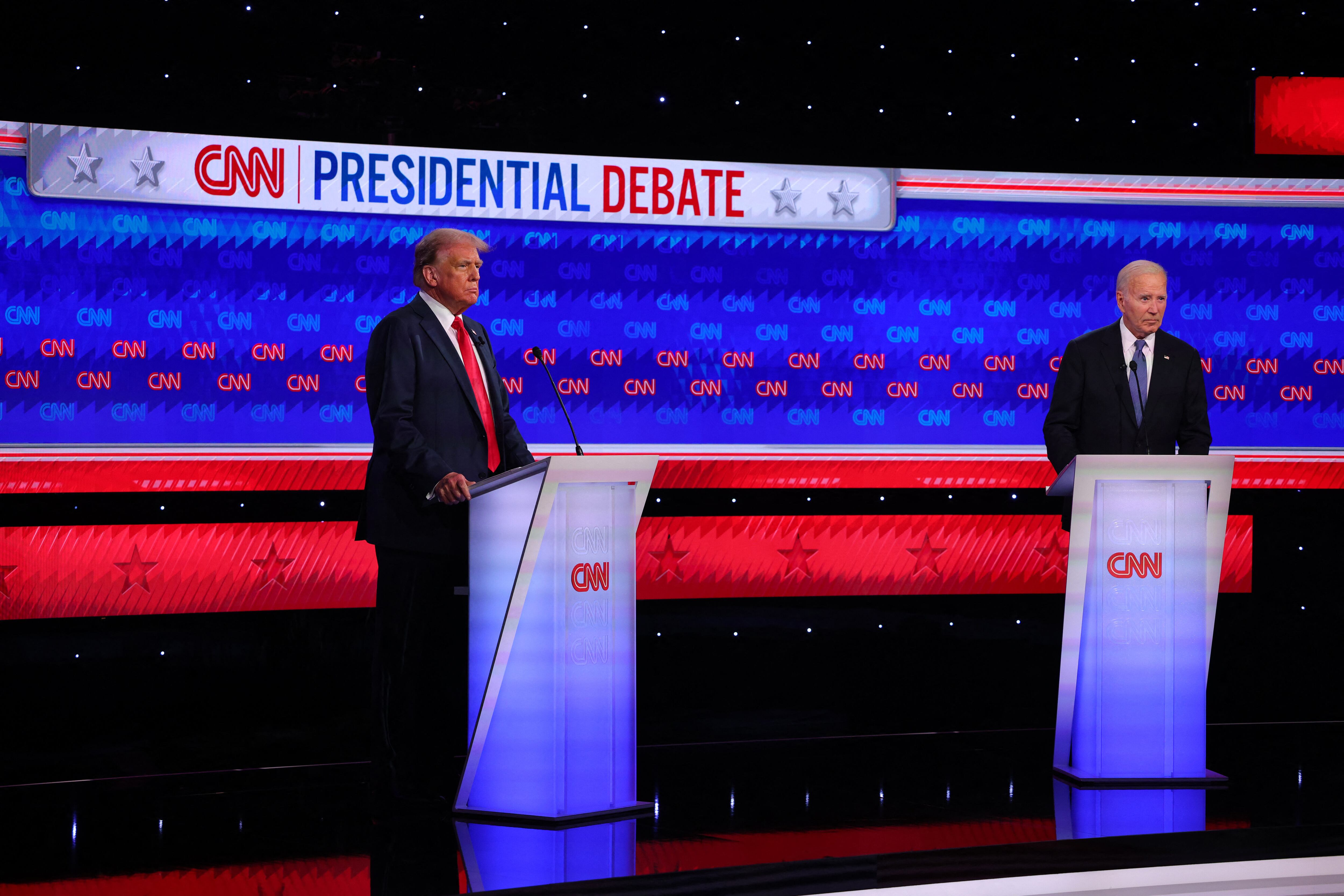 Comienza el debate presidencial entre Donald Trump y Joe Biden (REUTERS/Brian Snyder)