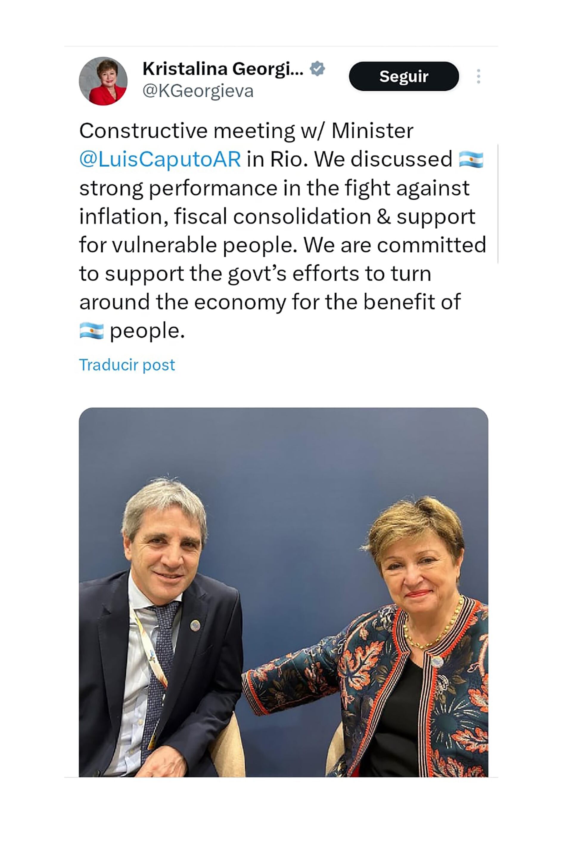 Reunién Georgieva - Caputo - G20