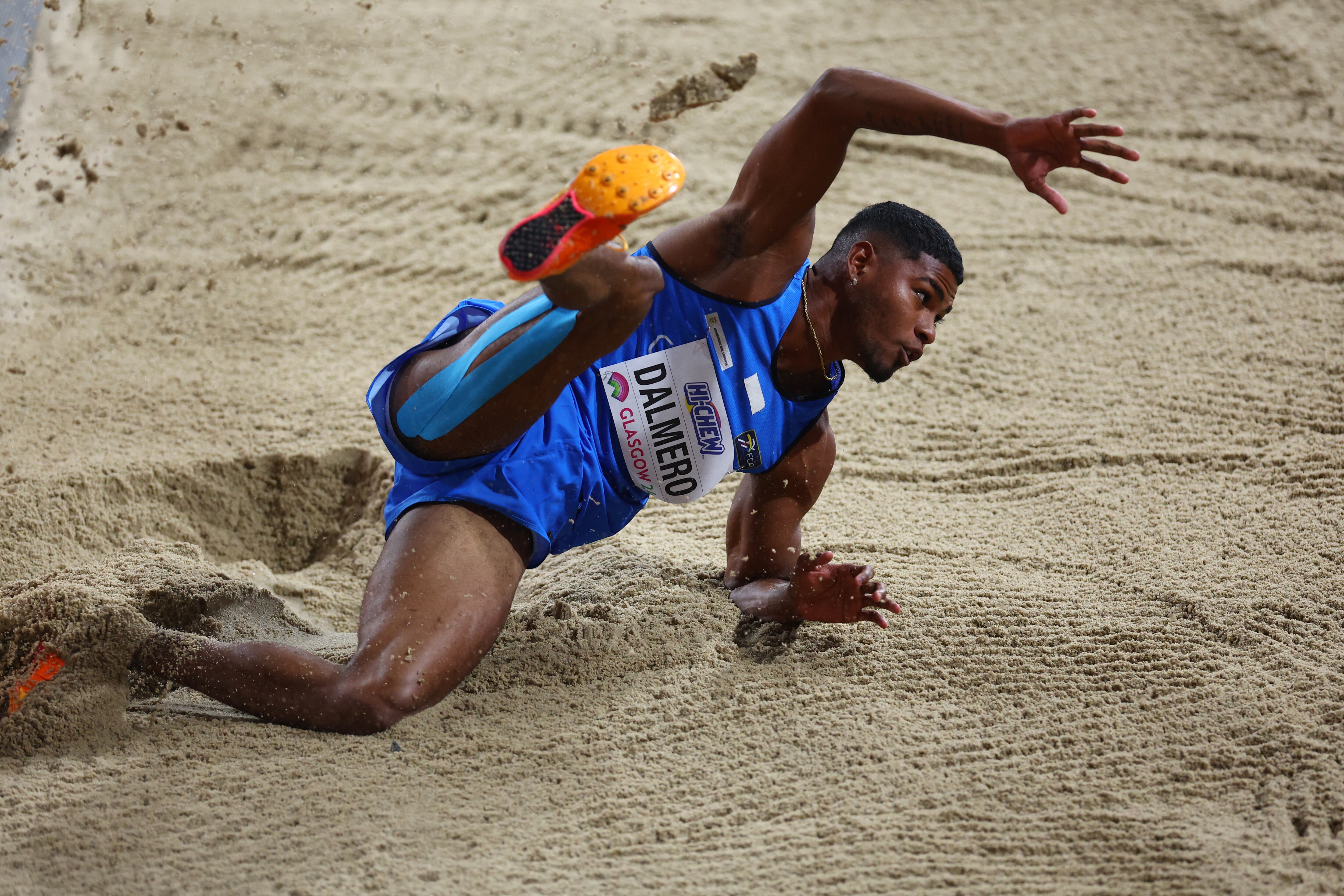 Athletics - World Athletics Indoor Championships - Commonwealth Arena, Glasgow, Scotland, Britain - March 2, 2024 Colombia's Arnovis Dalmero in action during the men's long jump final REUTERS/Hannah Mckay