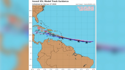 Onda tropical Invest 95L podría convertirse en tormenta este fin de semana