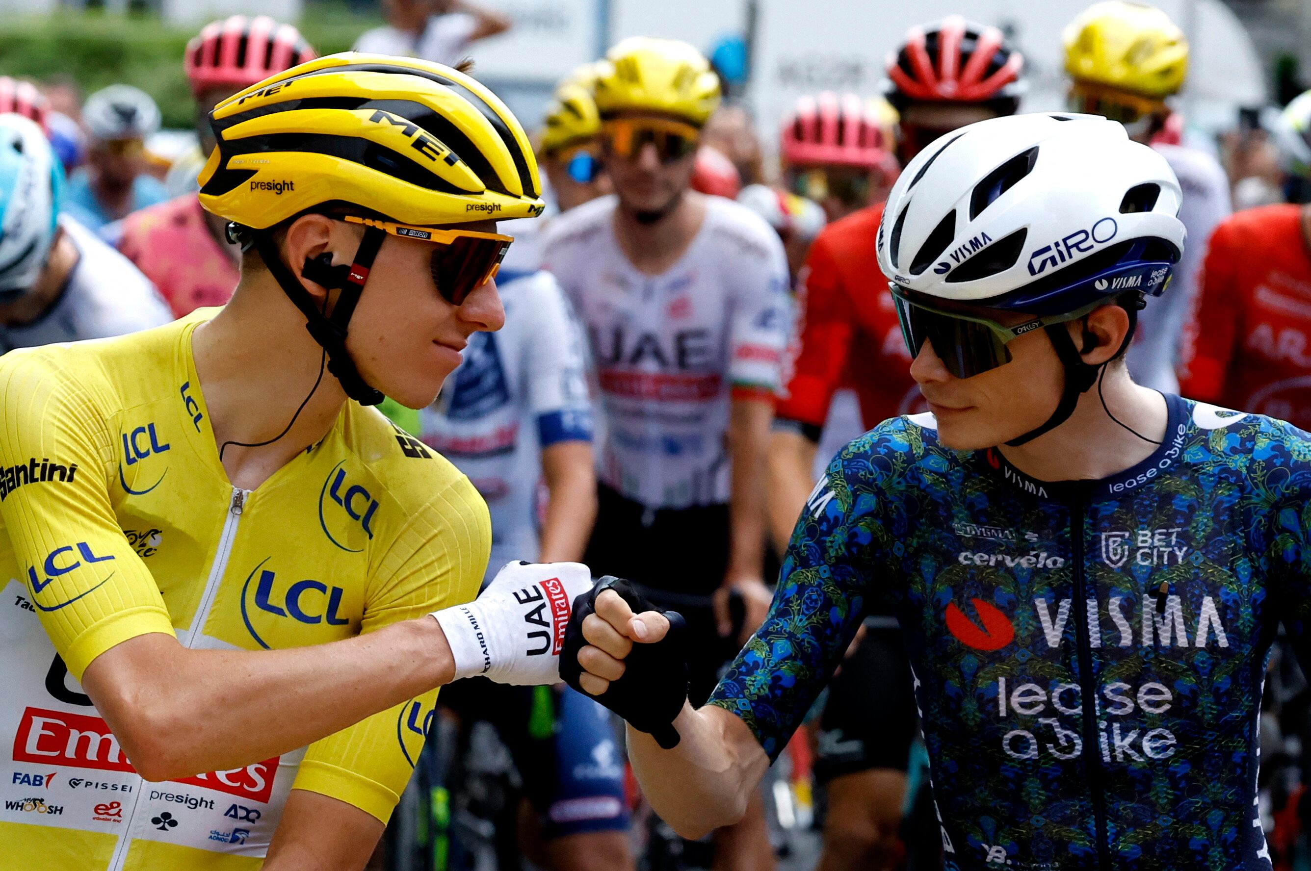 Tadej Pogacar y Jonas Vingegaard, los protagonistas del Tour de Francia 2024 crédito Stephane Mahe / REUTERS 