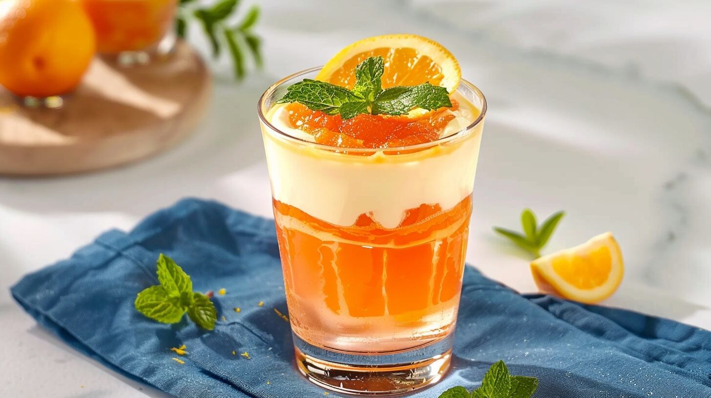 Gelatina de naranja, postre refrescante, receta fácil, gelatina para fiestas, textura esponjosa, gelatina colorida. - (Imagen Ilustrativa Infobae)