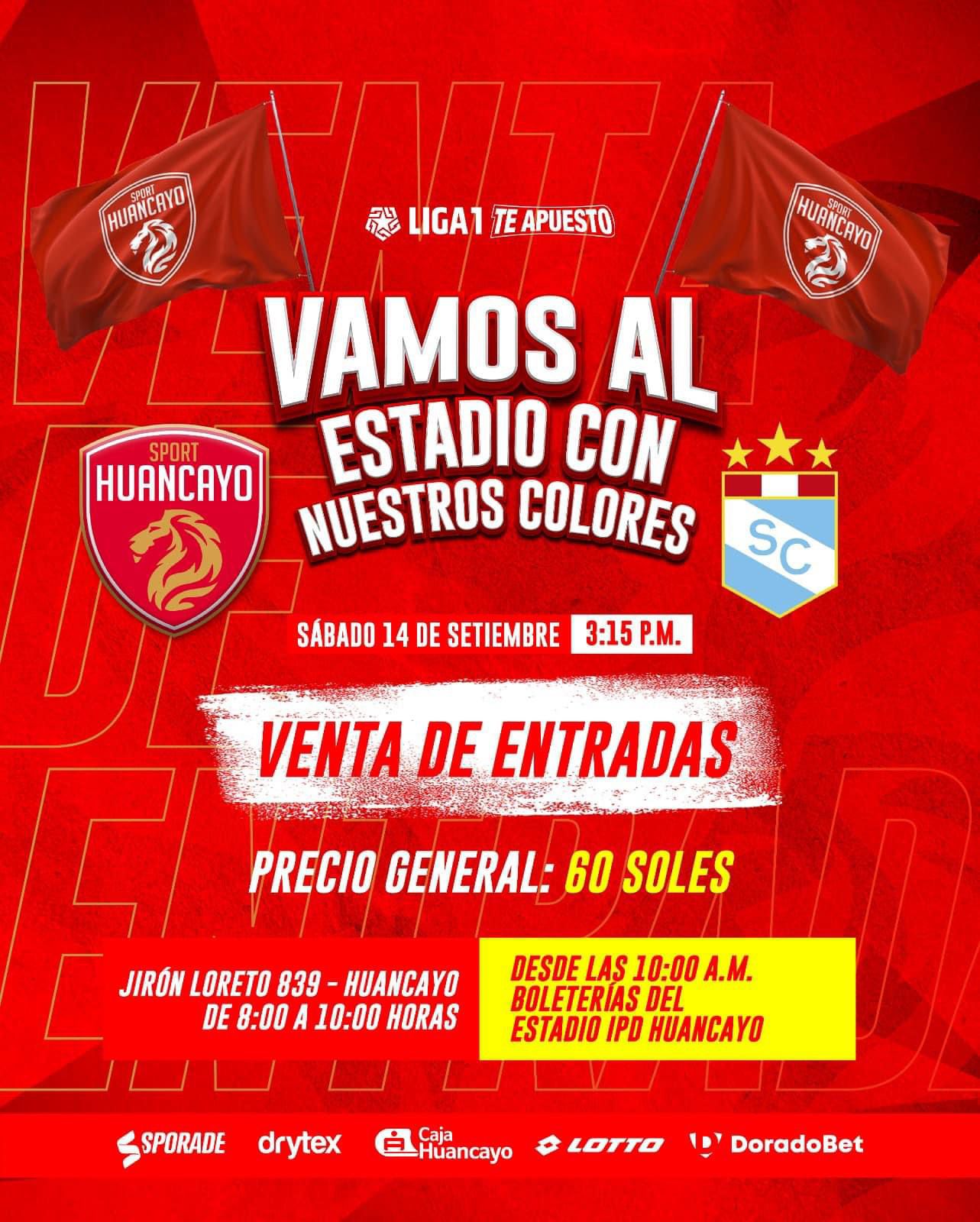 Entradas para el Cristal vs Huancayo por fecha 10 del Torneo Clausura 2024.