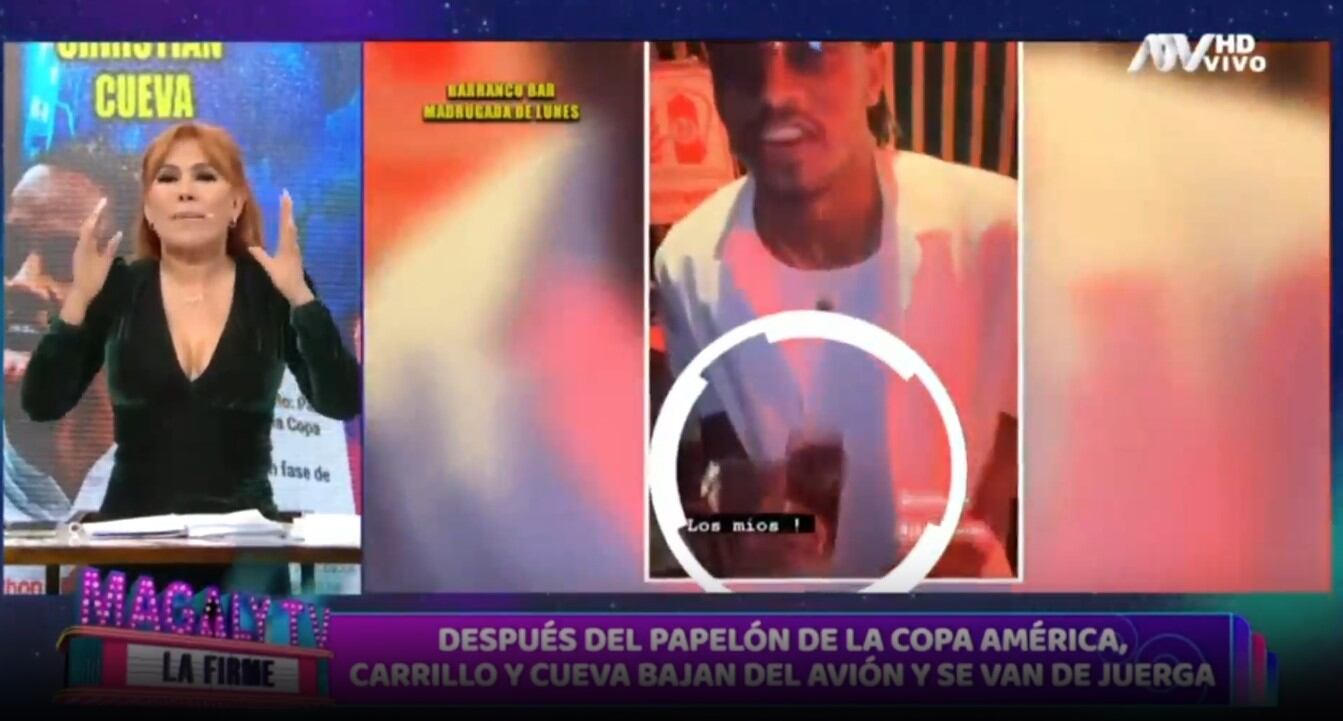 Magaly Medina sobre festejo de Christian Cueva y André Carrillo tras fracaso en Copa América. (Captura: Magaly TV La Firme)