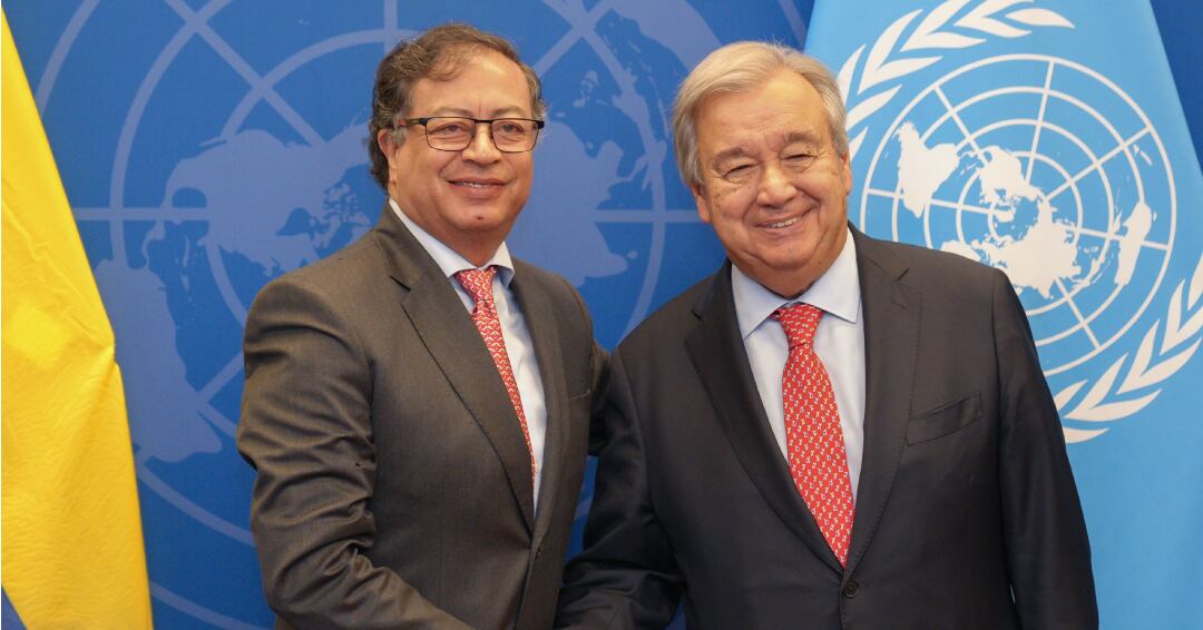 Gustavo Petro y Antonio Guterres