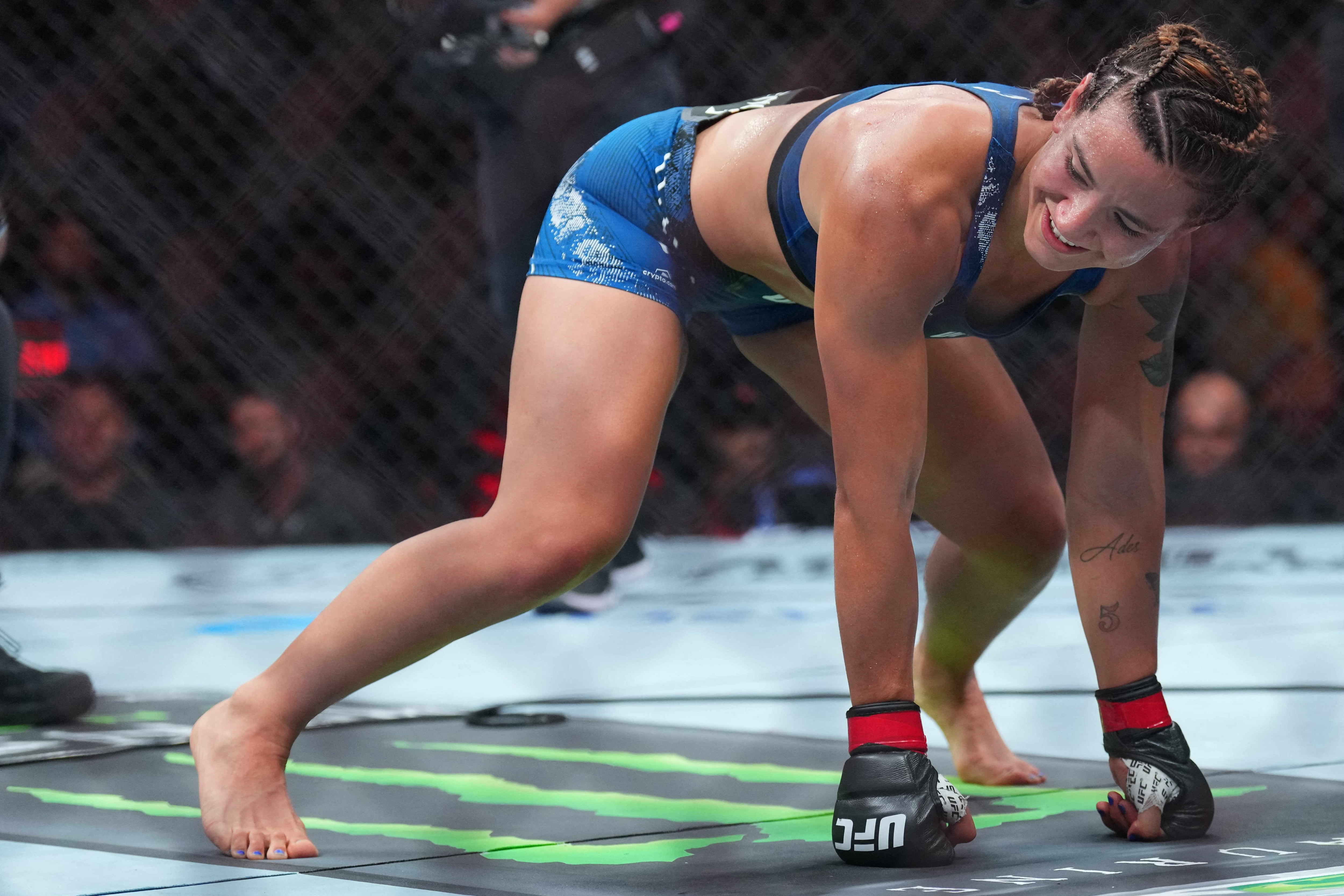 Ailín Pérez venció a Dariya Zheleznyakova y sigue firme en la UFC. Mandatory Credit: Joe Camporeale-USA TODAY Sports