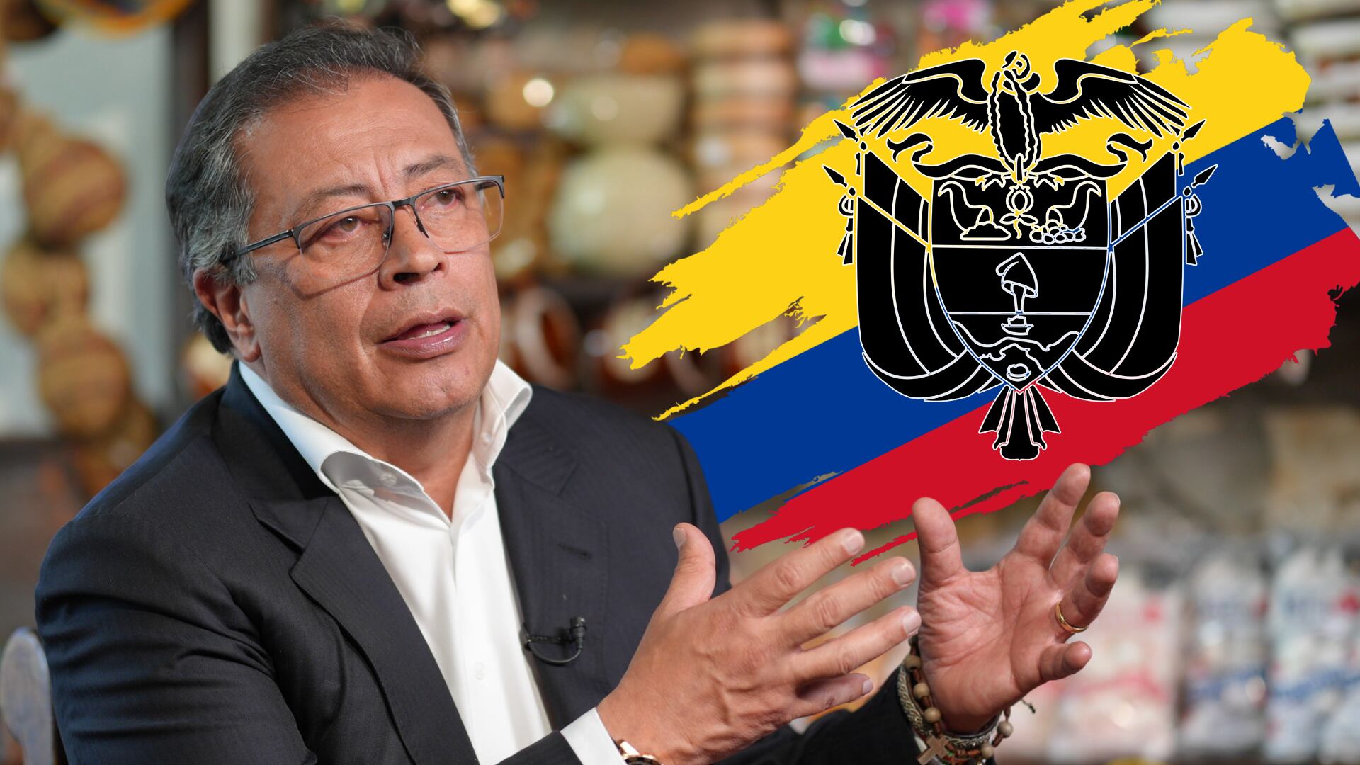 Durante la inauguración de la primera facultad de Inteligencia Artificial en Colombia en la Universidad de Caldas, el presidente Gustavo Petro reiteró su propuesta de modificar el escudo nacional - crédito Juan Cano/Presidencia - Infobae