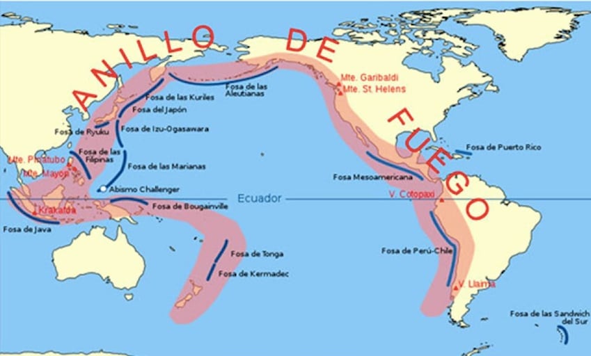 En esta región sucede aproximadamente el 80% de los temblores más fuertes del mundo. (Infobae)