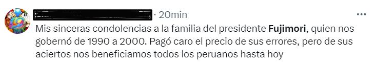 Usuarios de las redes sociales reaccionan a muerte de Alberto Fujimori.