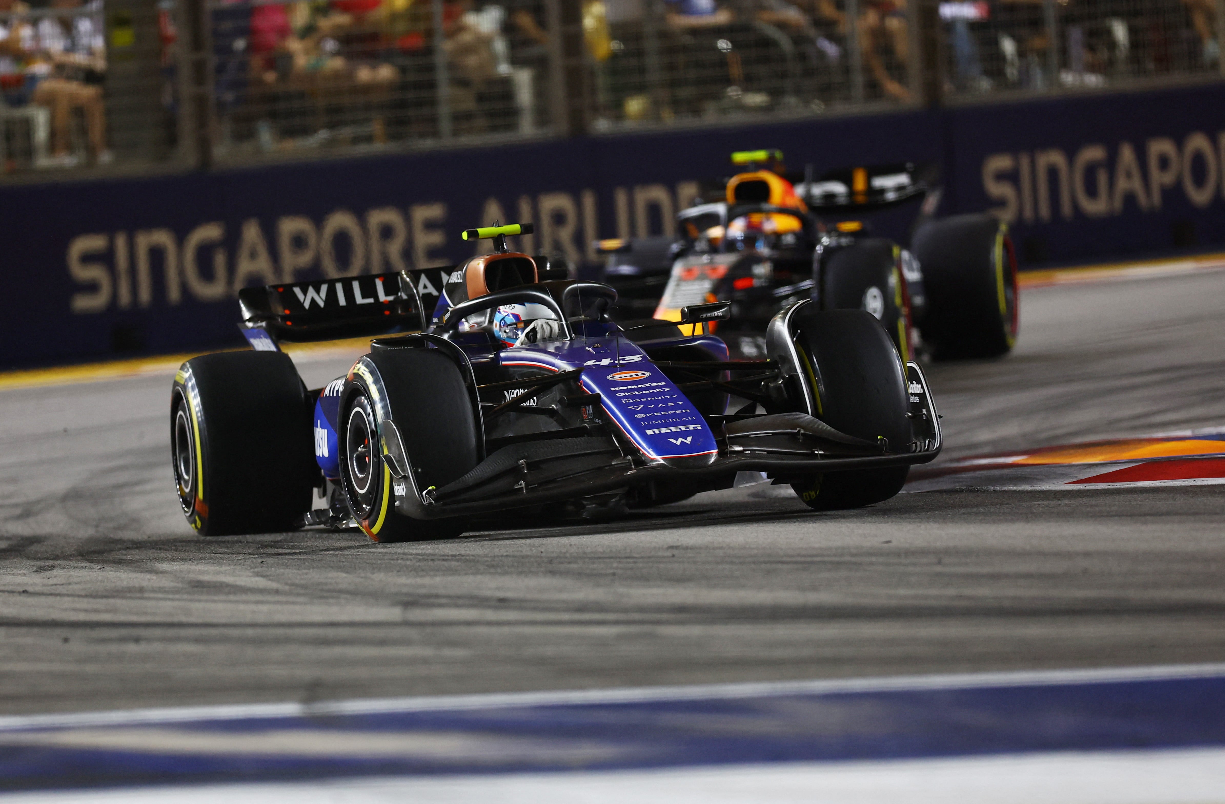 Colapinto durante el Gran Premio de Singapur (REUTERS/Edgar Su)