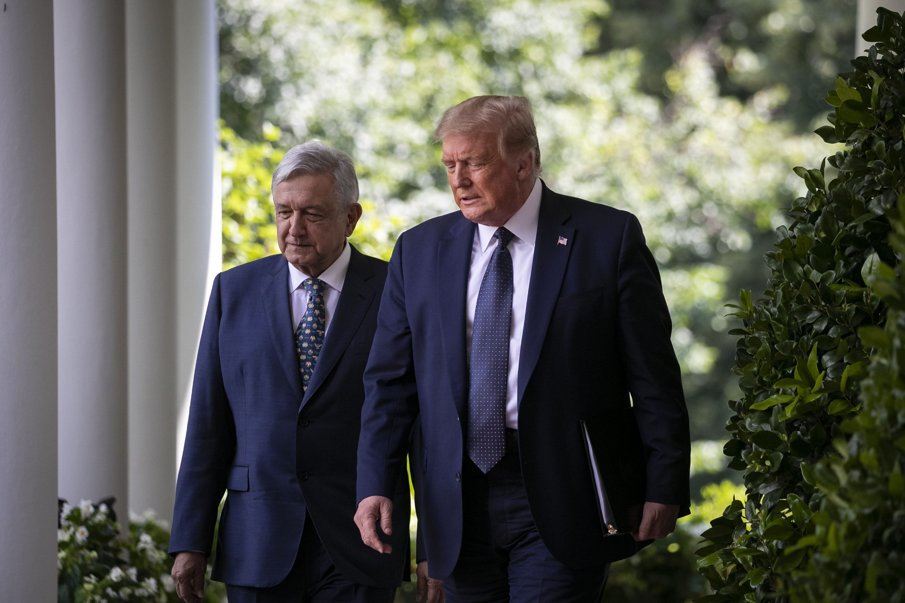 El presidente Donald Trump y López Obrador 