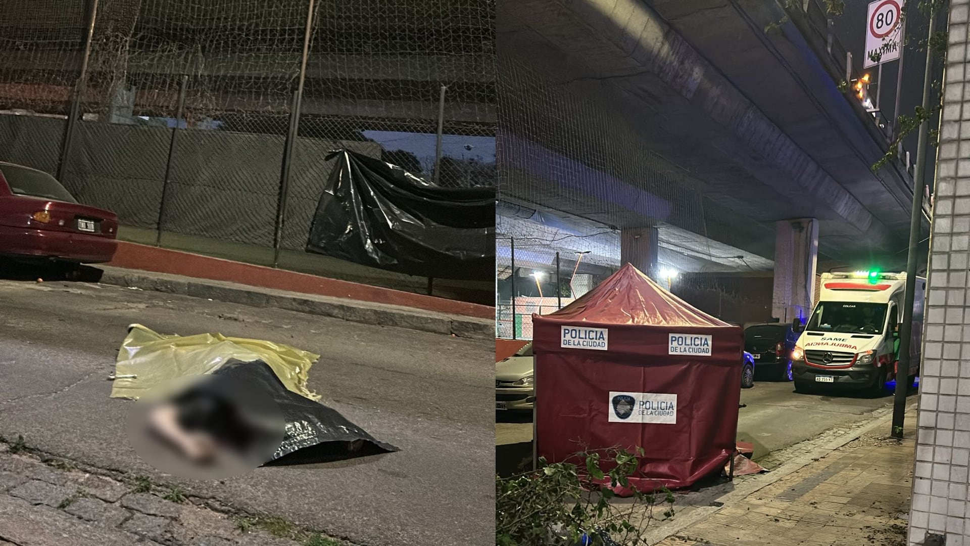 Cayó desde la autopista 25 de Mayo y murió