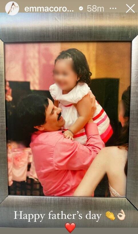 Emma Coronel publica foto de El Chapo durante el Día del Padre