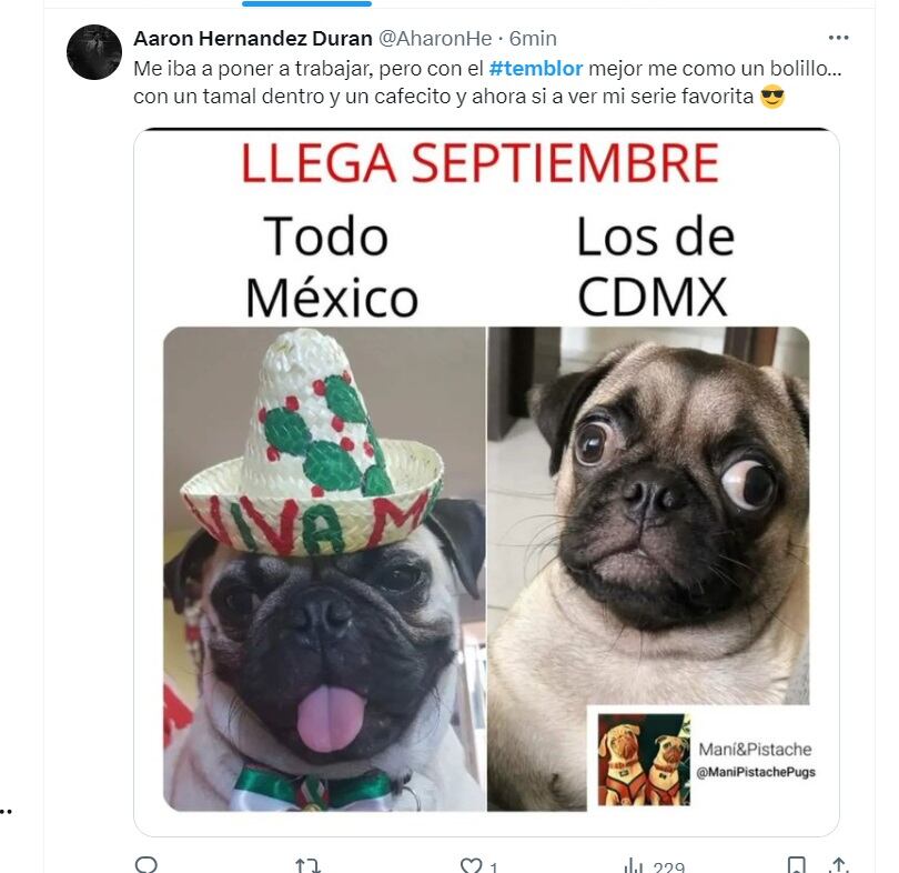 Memes microsismo CDMX - 5 septiembre