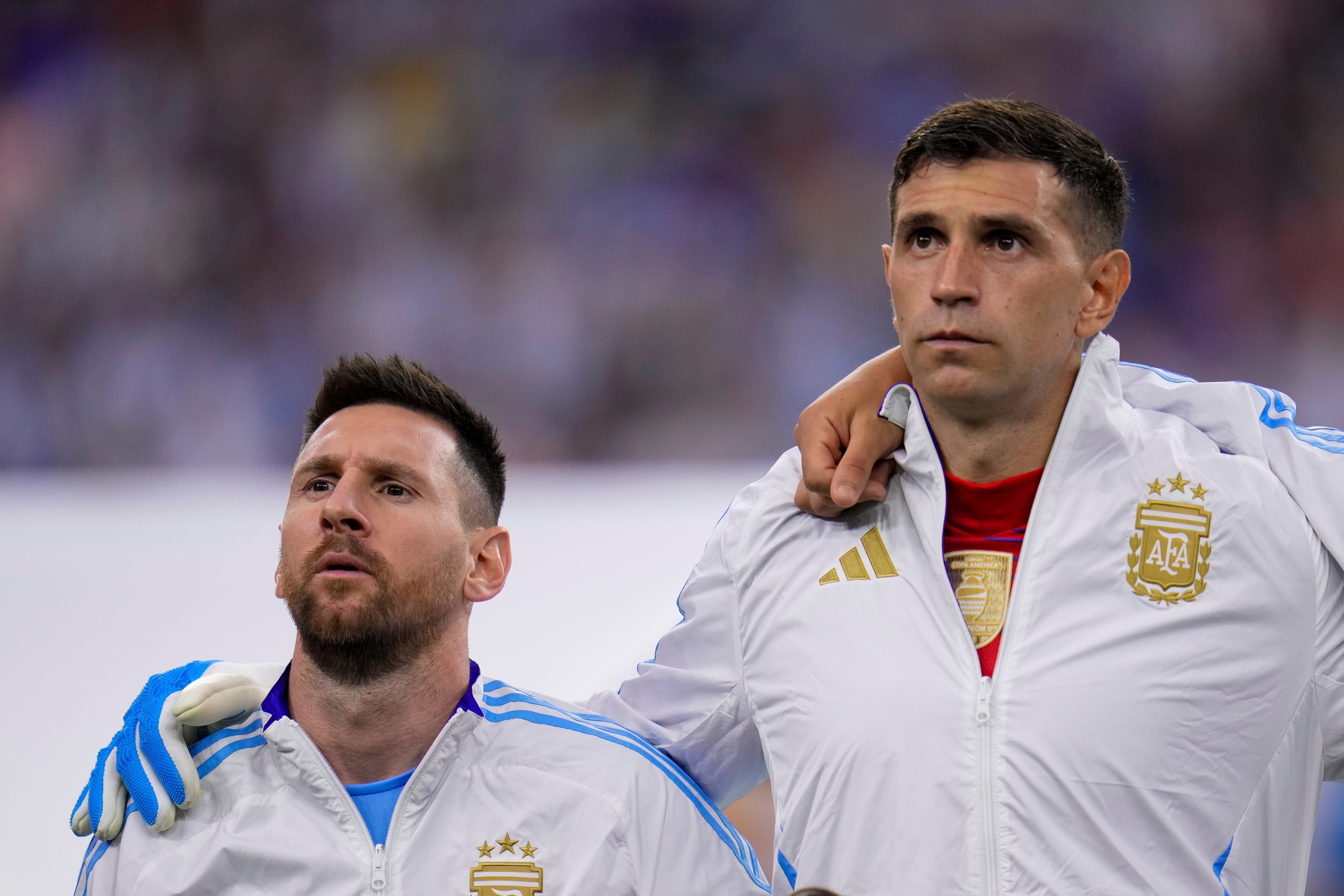 Lionel Messi habló a horas de la final entre Argentina y Colombia  (AP Foto/Julio Cortez)